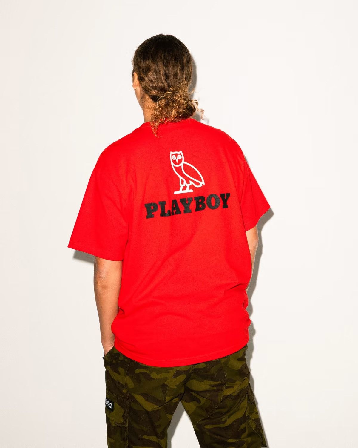 Drake × October's Very Own × Playboy *RARE* OVO x PLAYBOY MAGAZINE T-SHIRT RED TEE BRAND NEW Size US M / EU 48-50 / 2 - 8 Thumbnail
