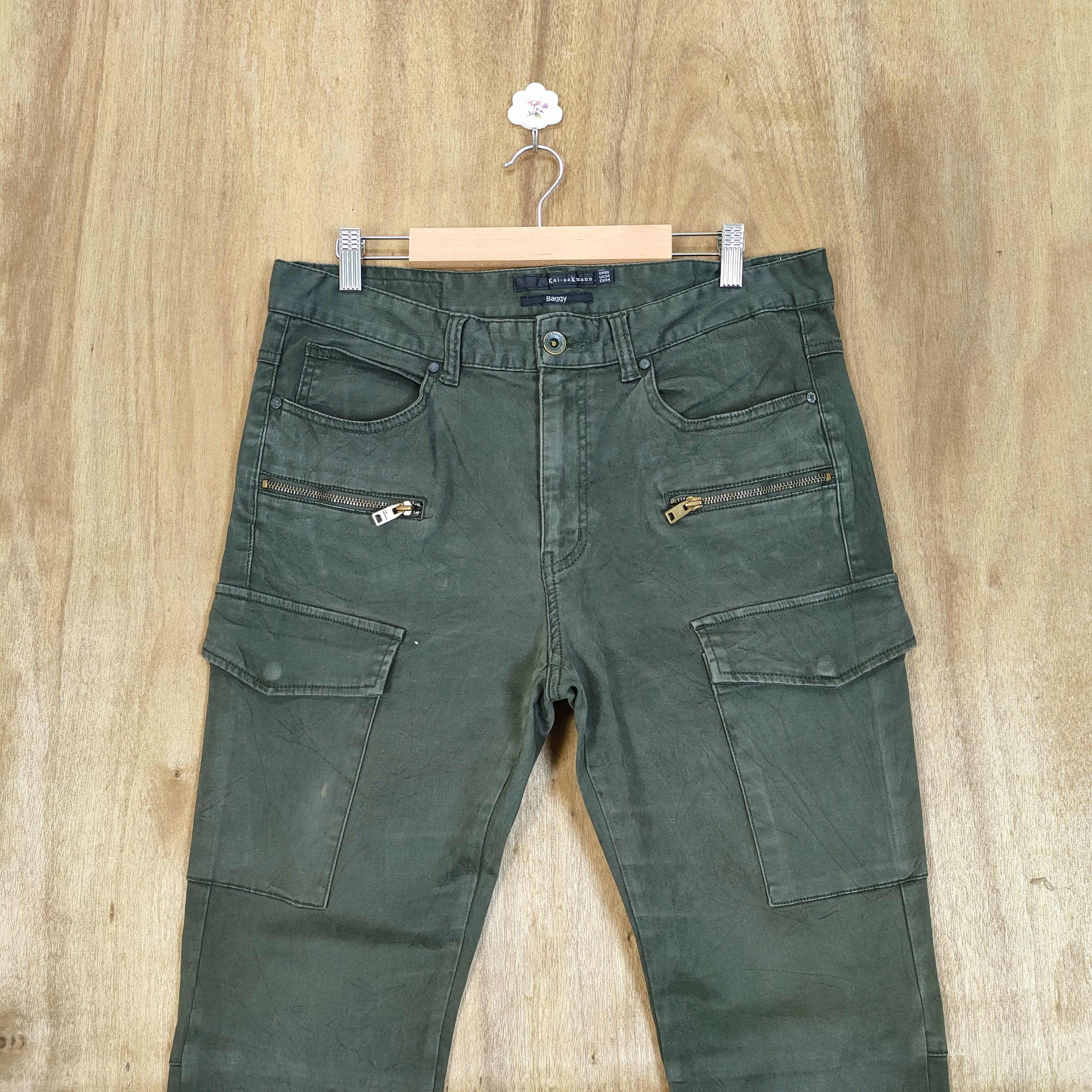 Japanese Brand KAI- AAK MANN STRETCH CARGO PANTS Size US 34 / EU 50 - 2 Thumbnail