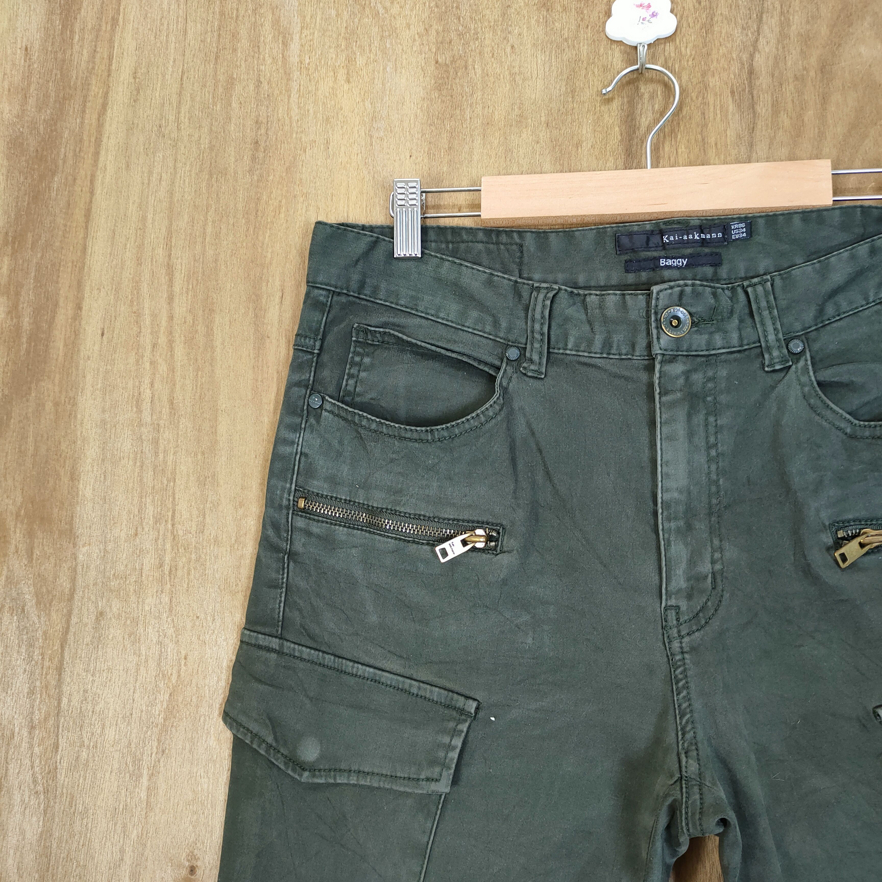 Japanese Brand KAI- AAK MANN STRETCH CARGO PANTS Size US 34 / EU 50 - 4 Thumbnail