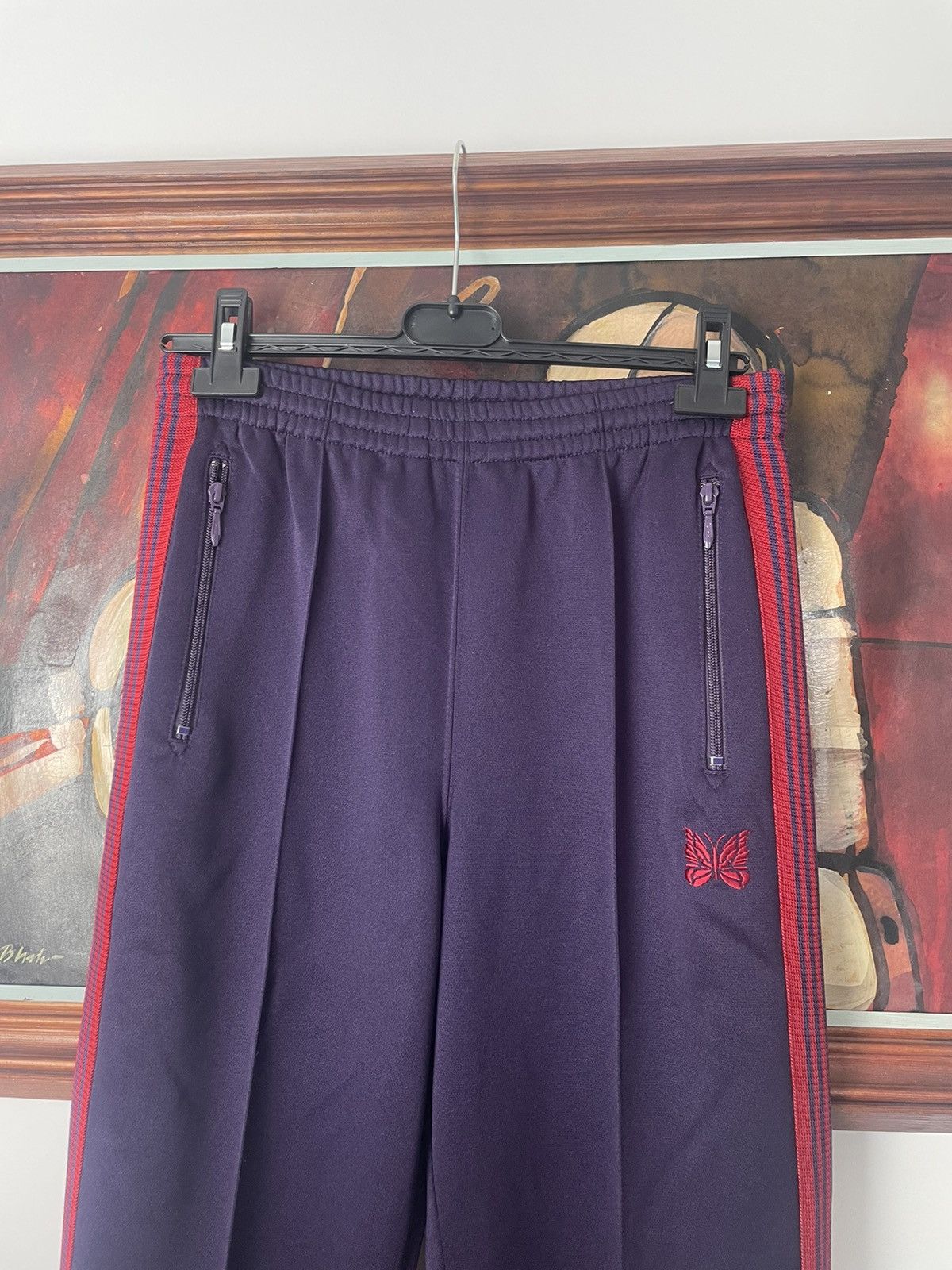 Needles Needles Purple Trousers Butterfly Track Pant Japanese Hype Size US 30 / EU 46 - 2 Thumbnail
