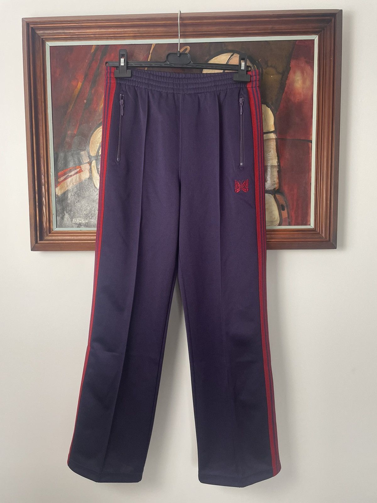 Needles Needles Purple Trousers Butterfly Track Pant Japanese Hype Size US 30 / EU 46 - 1 Thumbnail