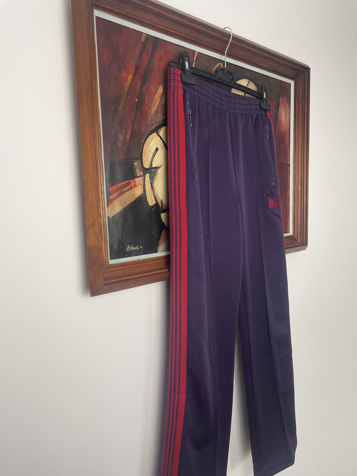 Needles Needles Purple Trousers Butterfly Track Pant Japanese Hype Size US 30 / EU 46 - 4 Thumbnail