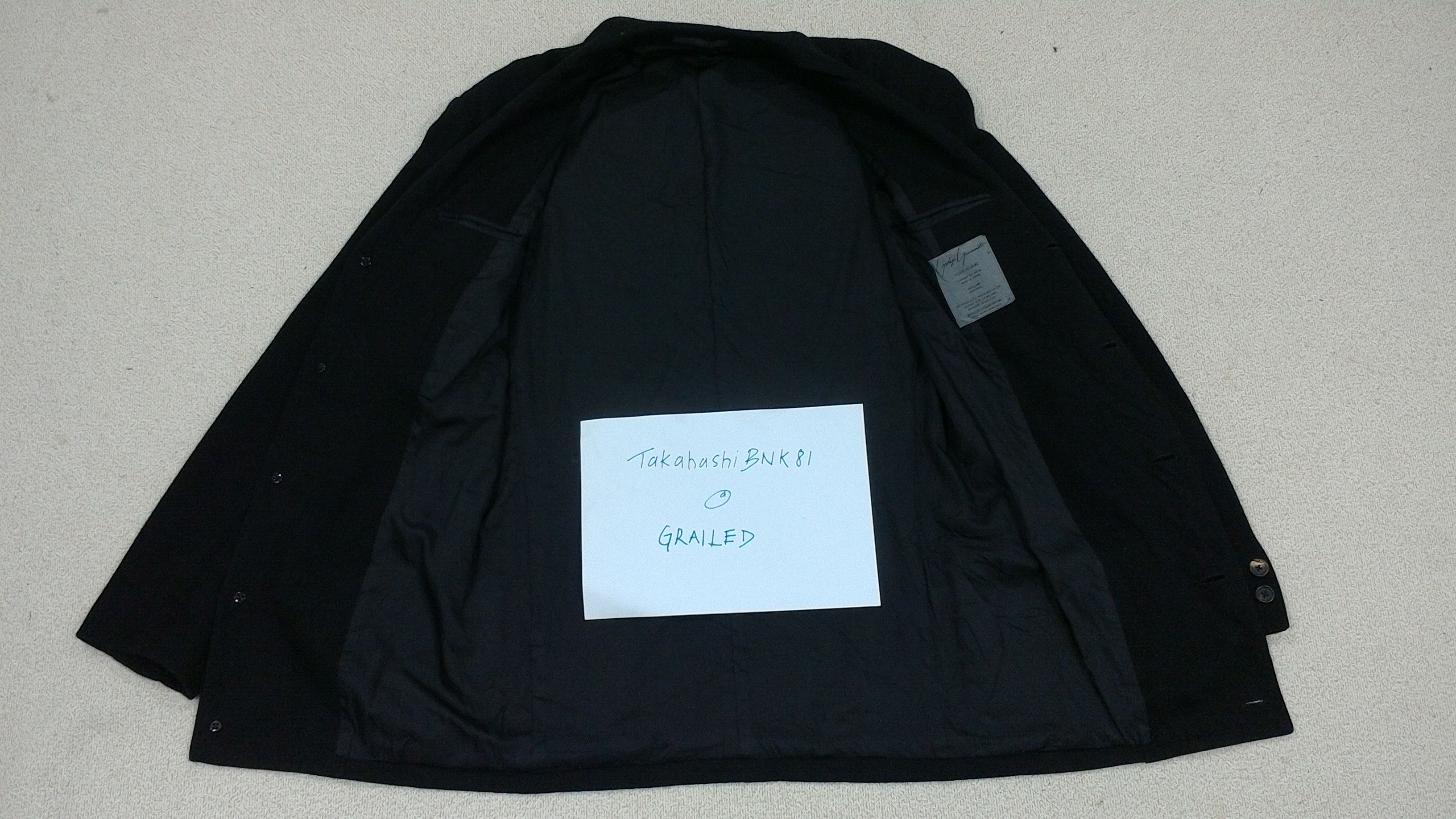 Yohji Yamamoto YOHJI wool Jacket signature tag Size US M / EU 48-50 / 2 - 5 Thumbnail