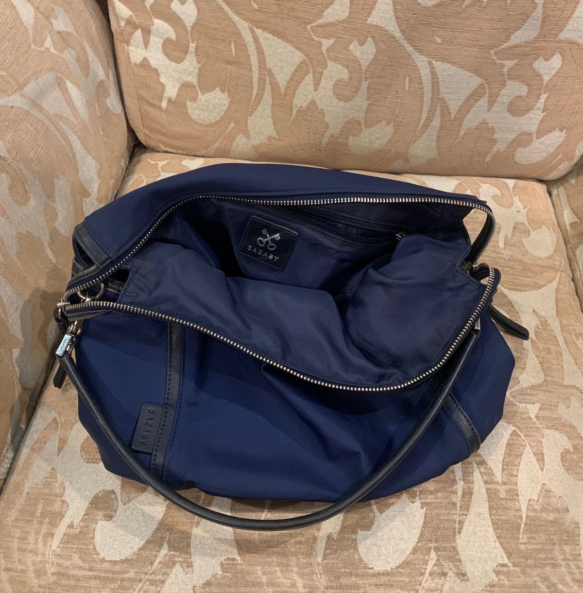 Designer × Japanese Brand Sazaby Japan nylon indigo handbag Size ONE SIZE - 4 Thumbnail