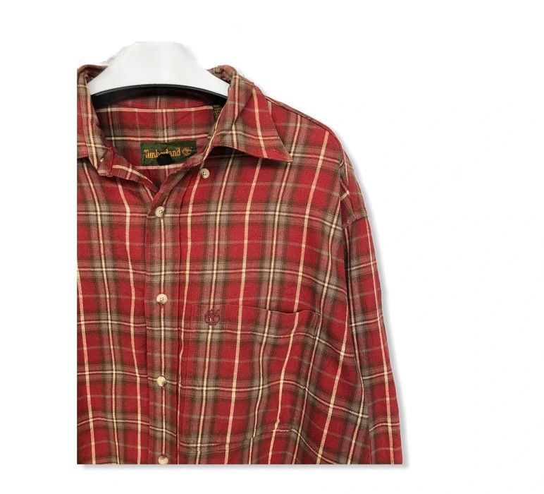 Flannel Vintage Timberland plaid tartan oversized Flannel Shirt 👕 Size US S / EU 44-46 / 1 - 2 Thumbnail