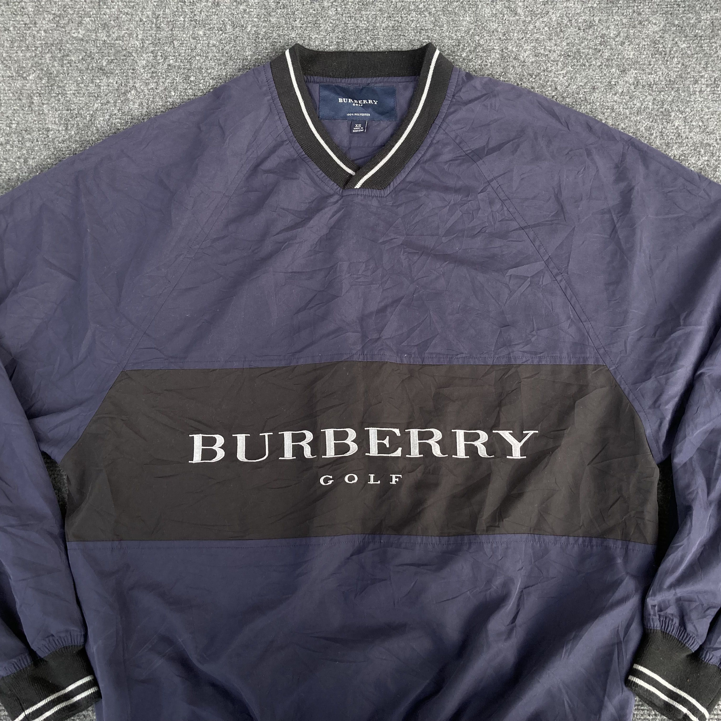 Burberry × Designer Vtg Burberry Golf sweater Blue Sweatshirt Size US XS / EU 42 / 0 - 2 Thumbnail
