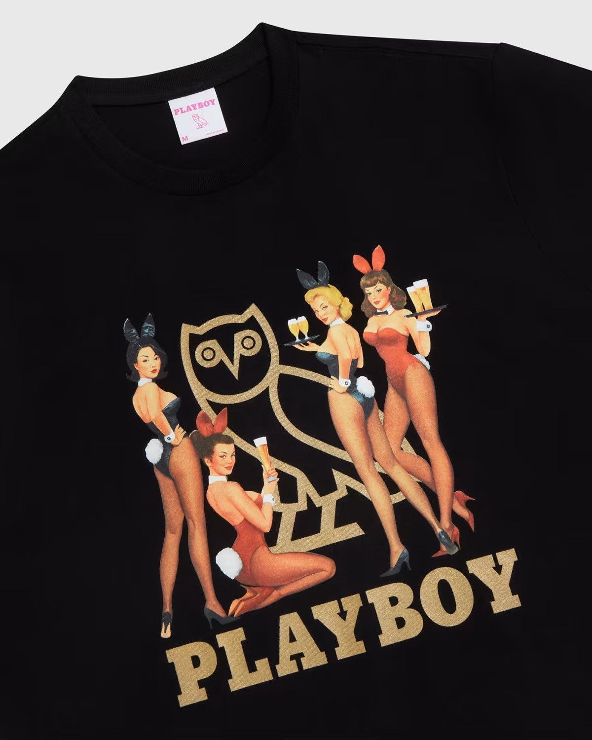 Drake × October's Very Own × Playboy OVO x PLAYBOY BUNNY BLACK T-SHIRT BRAND NEW with tags rare Size US L / EU 52-54 / 3 - 8 Thumbnail