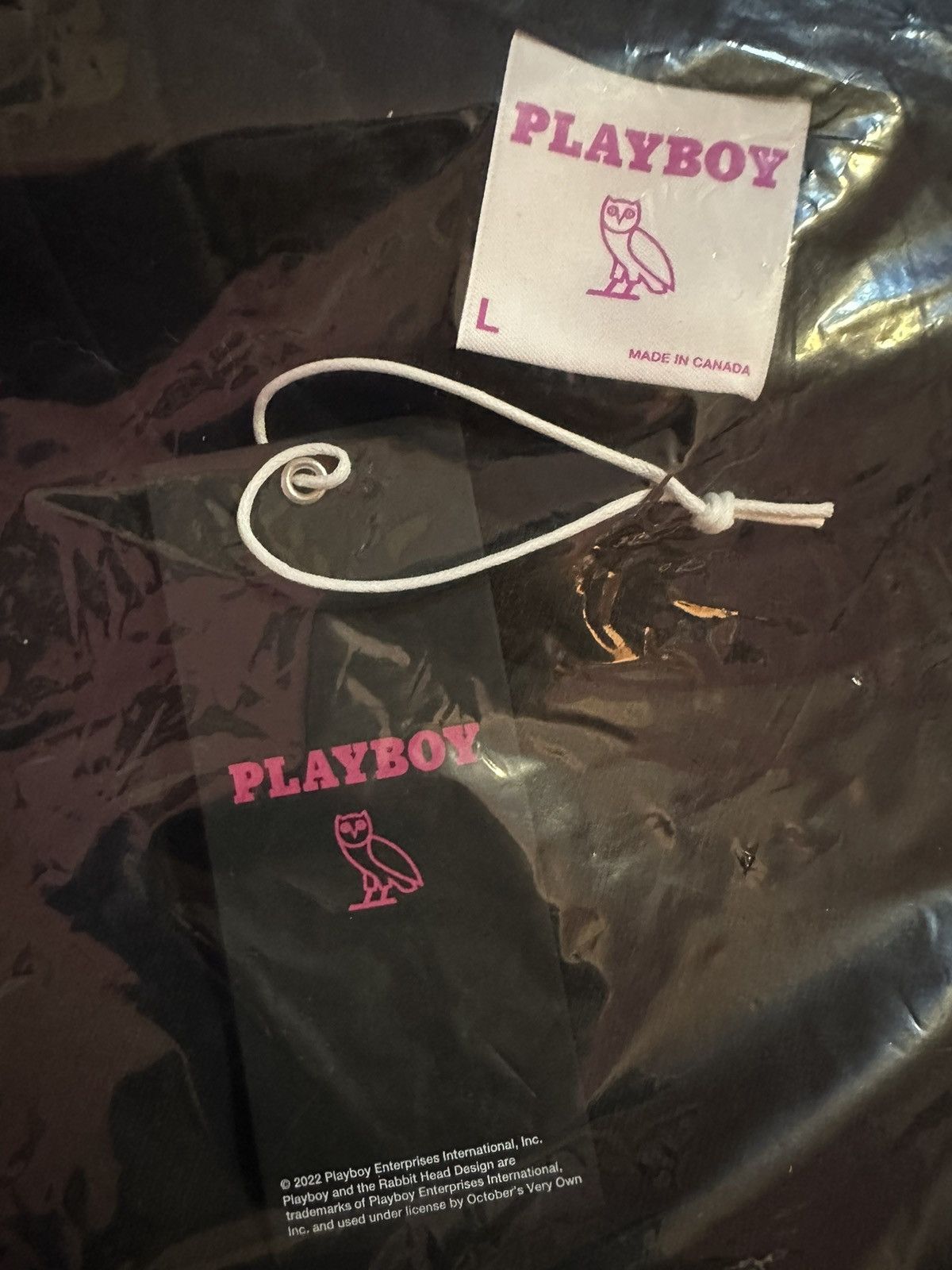 Drake × October's Very Own × Playboy OVO x PLAYBOY BUNNY BLACK T-SHIRT BRAND NEW with tags rare Size US L / EU 52-54 / 3 - 5 Thumbnail