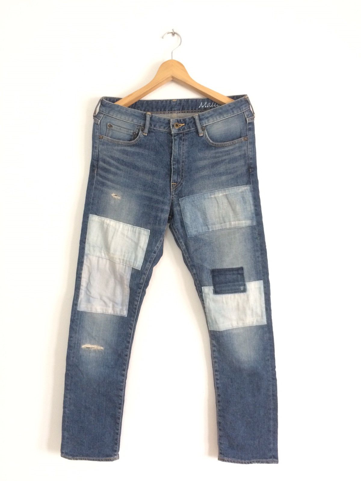 Japan Blue × Japanese Brand 🔥🔥Japan Blue Jeans Patchwork Distressed Jeans Denim Size US 31 - 1 Thumbnail