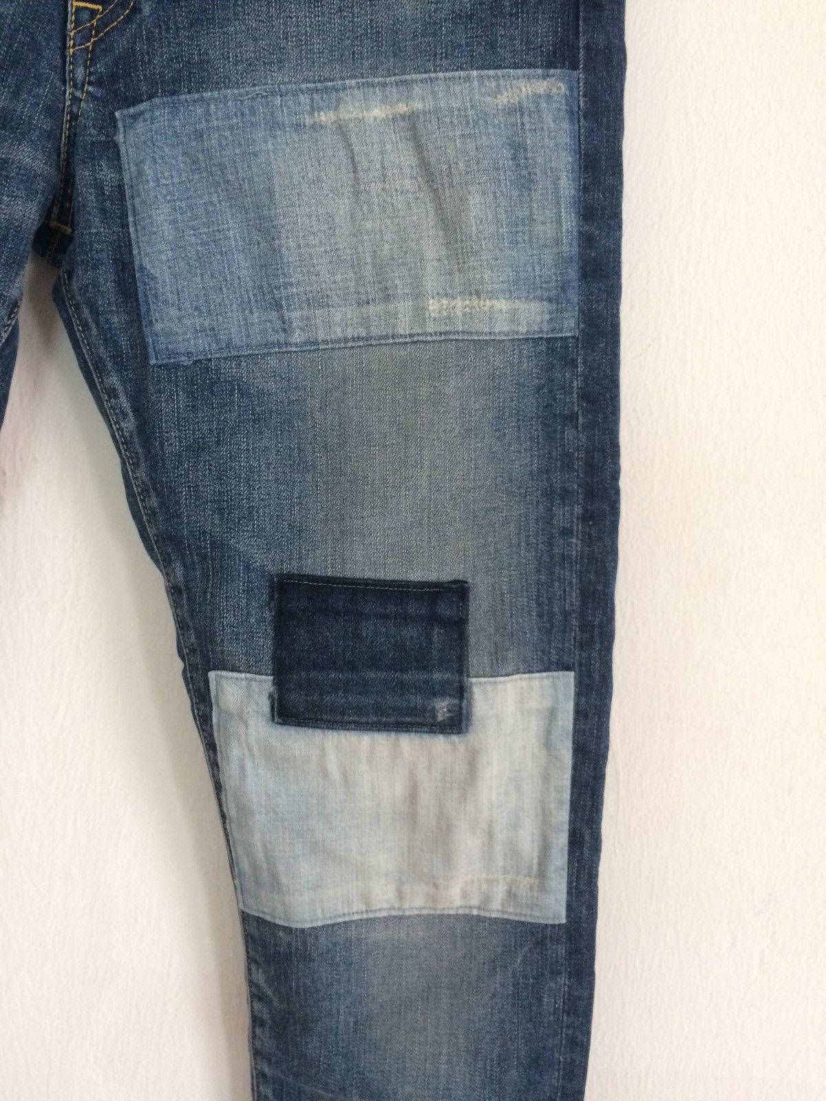 Japan Blue × Japanese Brand 🔥🔥Japan Blue Jeans Patchwork Distressed Jeans Denim Size US 31 - 11 Thumbnail