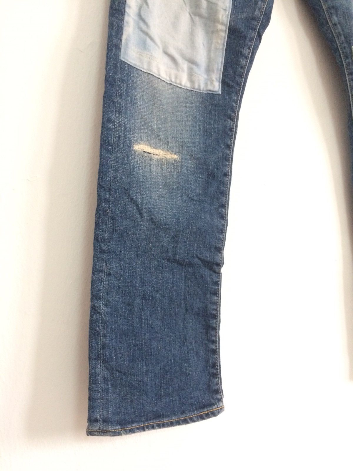 Japan Blue × Japanese Brand 🔥🔥Japan Blue Jeans Patchwork Distressed Jeans Denim Size US 31 - 6 Thumbnail