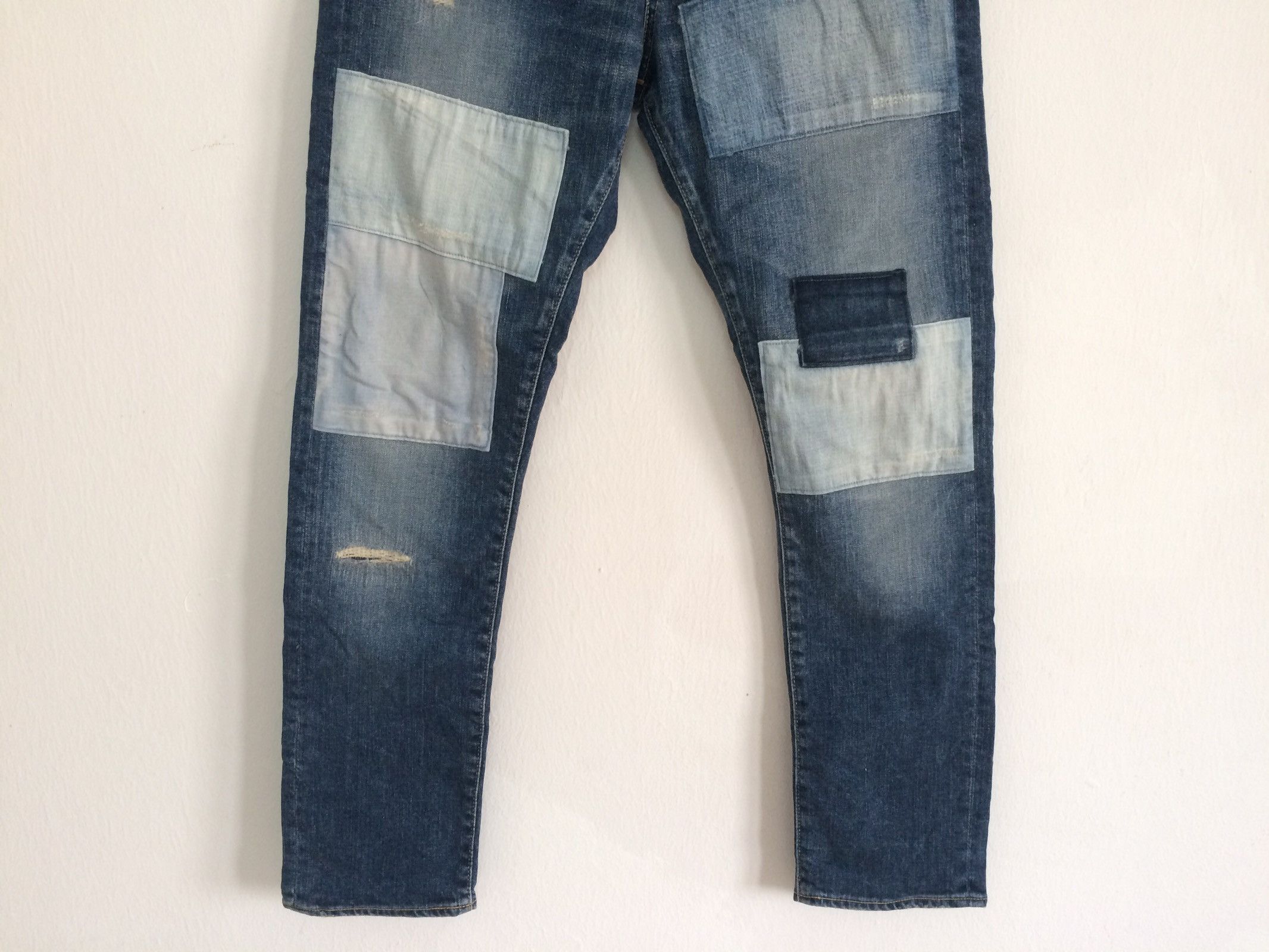 Japan Blue × Japanese Brand 🔥🔥Japan Blue Jeans Patchwork Distressed Jeans Denim Size US 31 - 4 Thumbnail