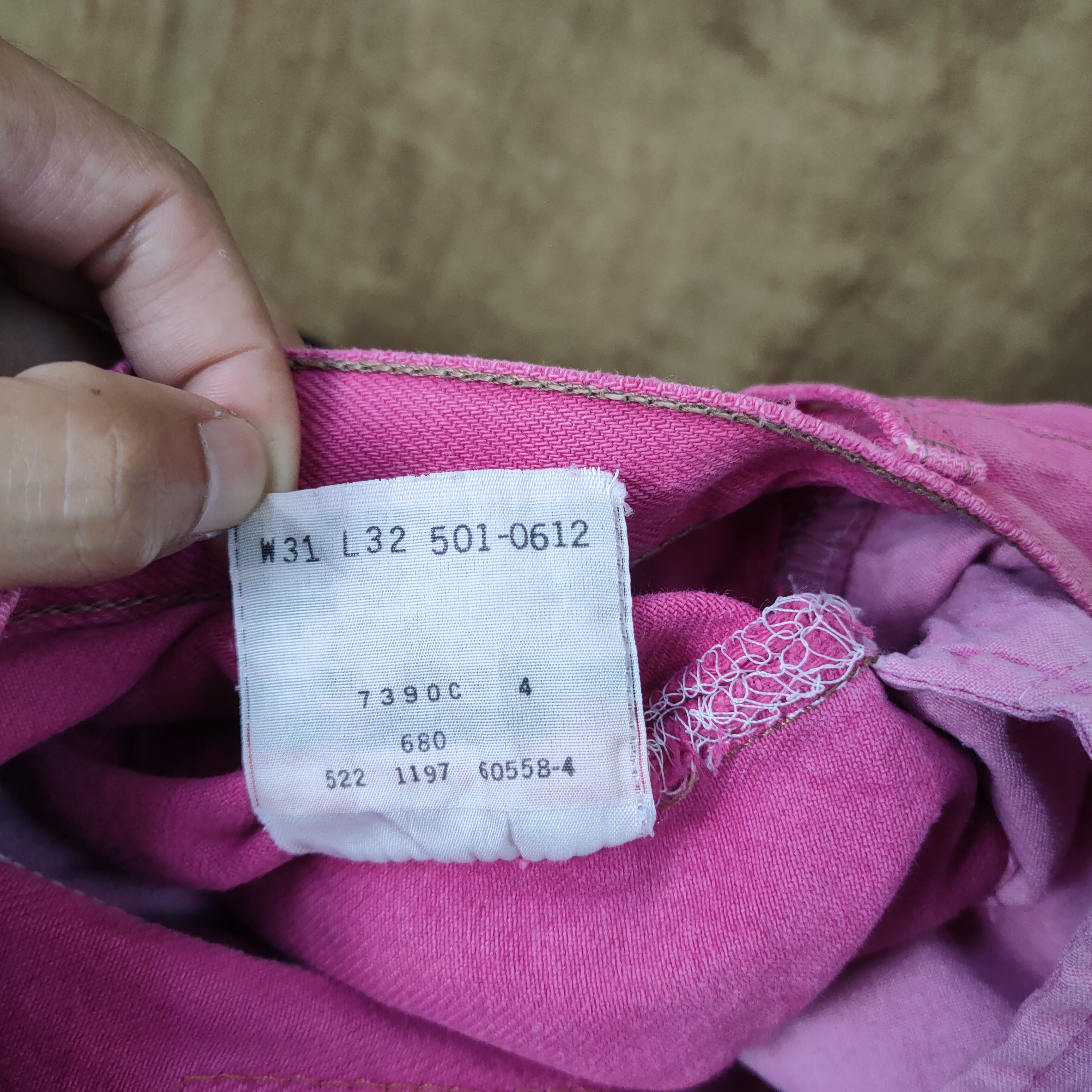 Levi's Vintage Clothing VINTAGE LEVI'S 501 USA FADED PINK CUSTOM JEAN DENIM PANTS Size US 31 - 16 Thumbnail