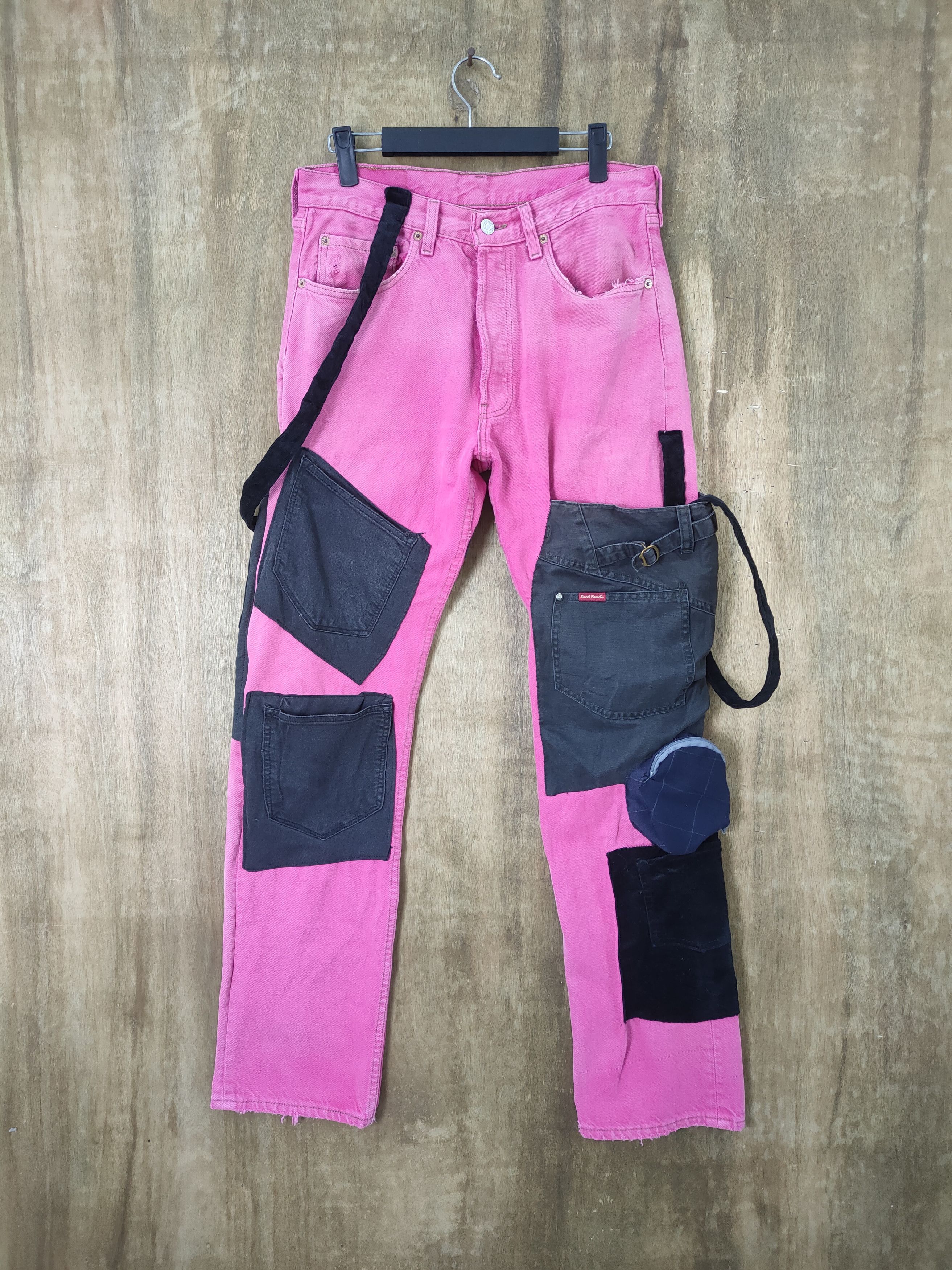 Levi's Vintage Clothing VINTAGE LEVI'S 501 USA FADED PINK CUSTOM JEAN DENIM PANTS Size US 31 - 1 Thumbnail