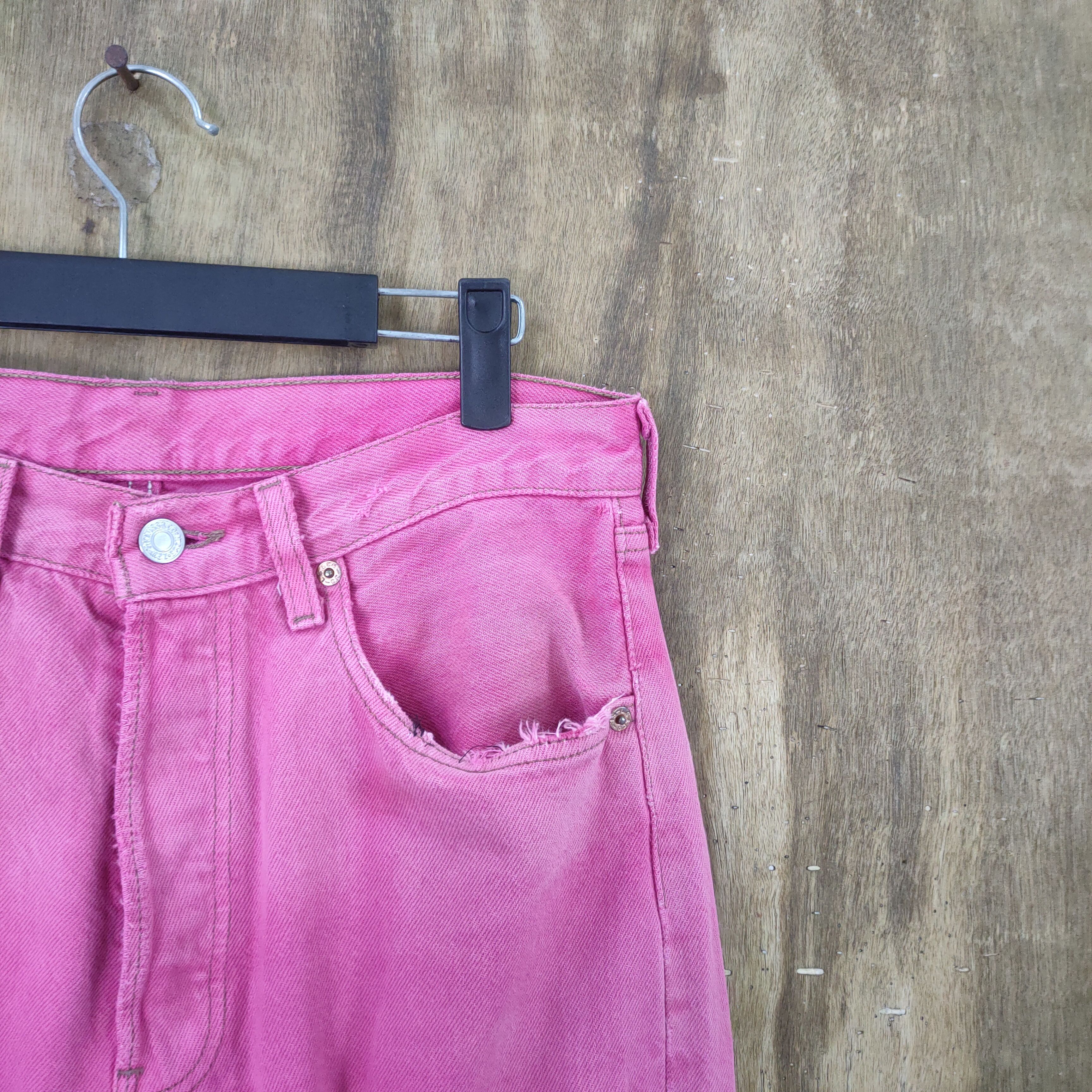 Levi's Vintage Clothing VINTAGE LEVI'S 501 USA FADED PINK CUSTOM JEAN DENIM PANTS Size US 31 - 10 Thumbnail