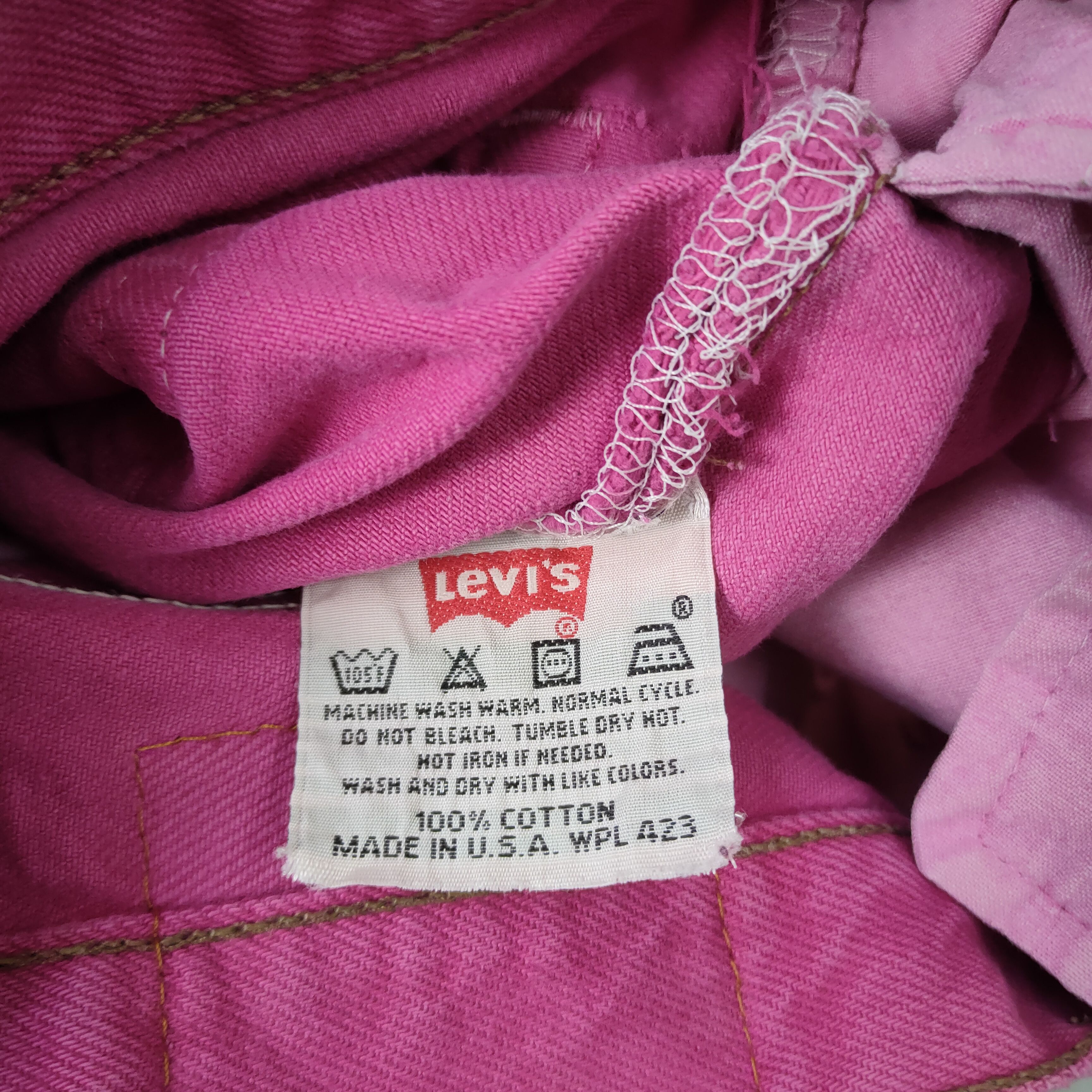Levi's Vintage Clothing VINTAGE LEVI'S 501 USA FADED PINK CUSTOM JEAN DENIM PANTS Size US 31 - 15 Thumbnail