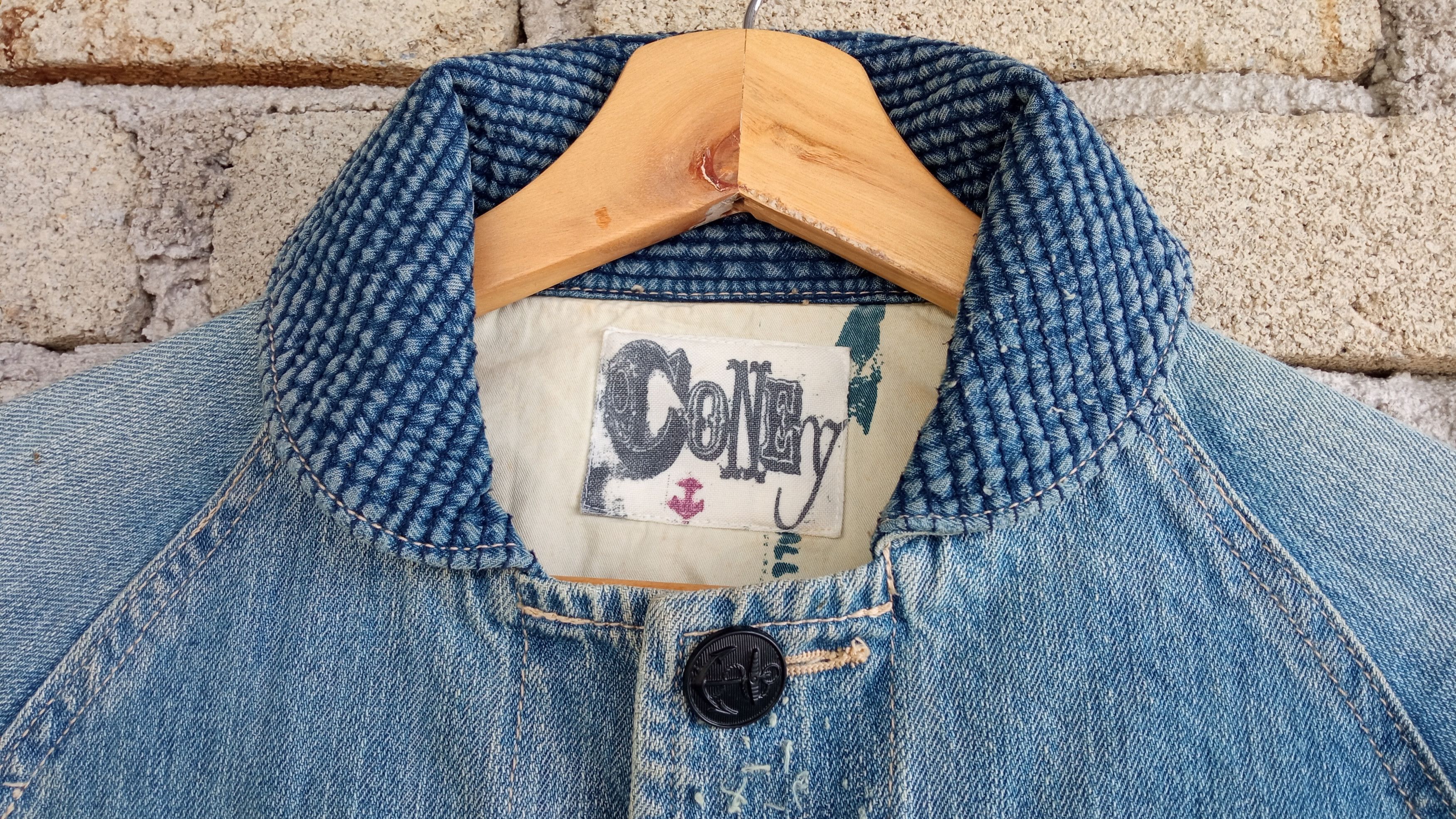 Japanese Brand × Vintage 🔥🔥Vtg Coney Patchwork USN Shawl Collar Denim Jacket Size US M / EU 48-50 / 2 - 11 Thumbnail