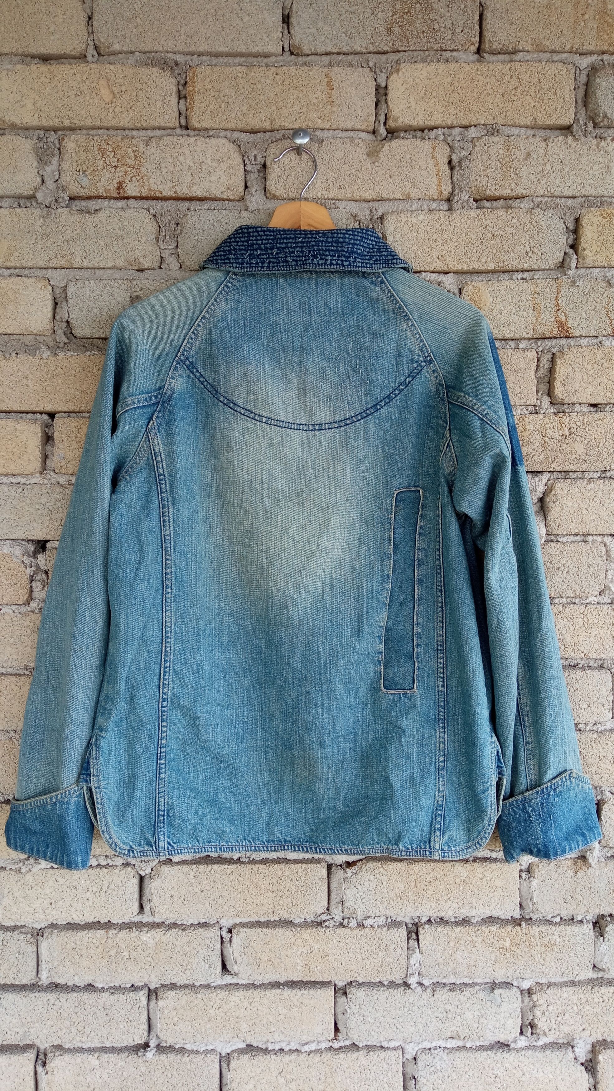 Japanese Brand × Vintage 🔥🔥Vtg Coney Patchwork USN Shawl Collar Denim Jacket Size US M / EU 48-50 / 2 - 10 Thumbnail