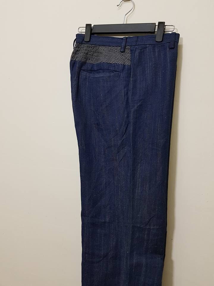 Blue Blue Japan × Indigo × Japanese Brand Pure Indigo, Blue Blue Japan Sashiko Pants Size US 32 / EU 48 - 16 Thumbnail