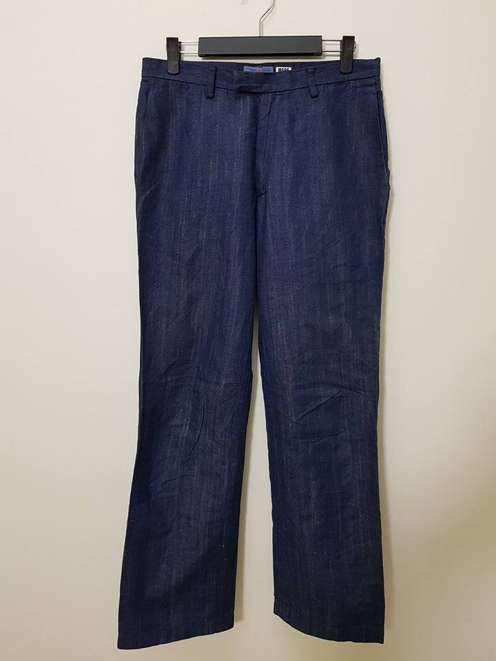 Blue Blue Japan × Indigo × Japanese Brand Pure Indigo, Blue Blue Japan Sashiko Pants Size US 32 / EU 48 - 19 Thumbnail