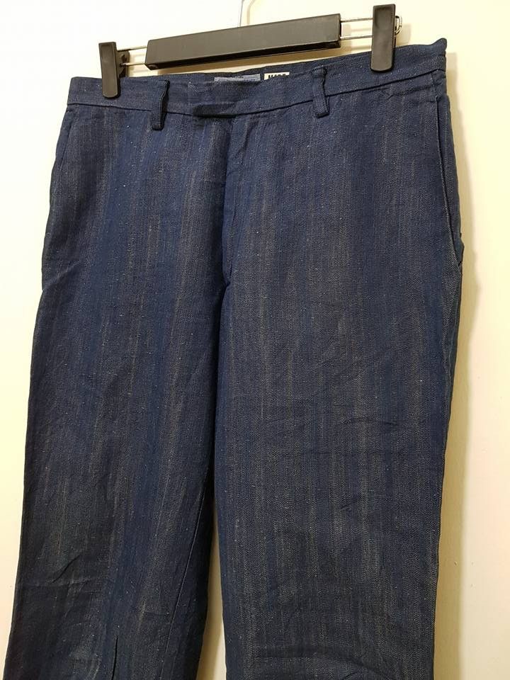 Blue Blue Japan × Indigo × Japanese Brand Pure Indigo, Blue Blue Japan Sashiko Pants Size US 32 / EU 48 - 24 Thumbnail