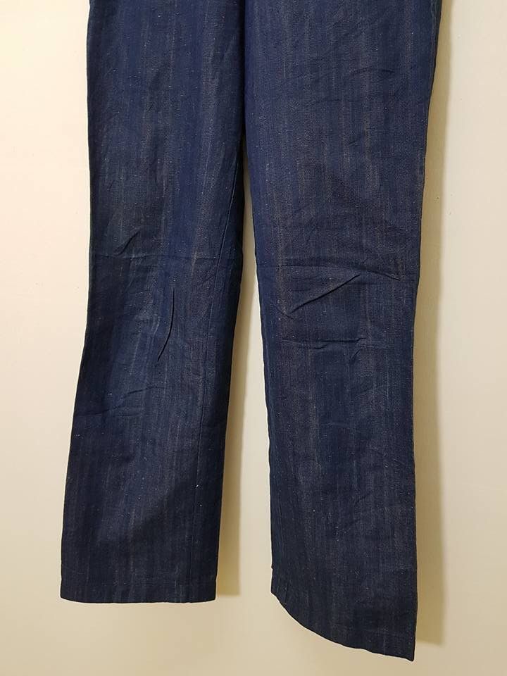 Blue Blue Japan × Indigo × Japanese Brand Pure Indigo, Blue Blue Japan Sashiko Pants Size US 32 / EU 48 - 20 Thumbnail