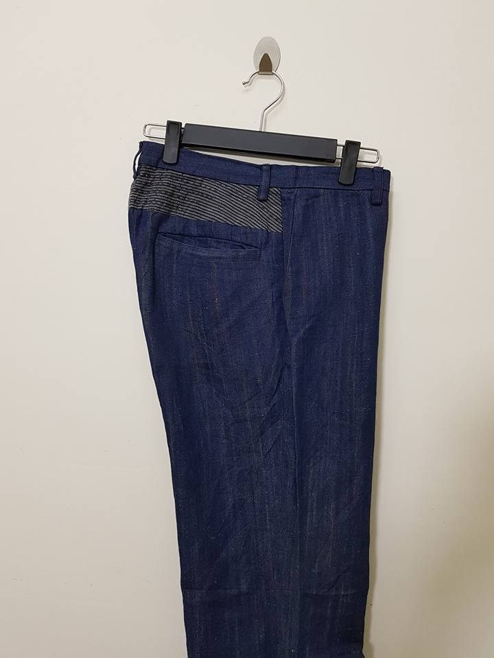 Blue Blue Japan × Indigo × Japanese Brand Pure Indigo, Blue Blue Japan Sashiko Pants Size US 32 / EU 48 - 9 Thumbnail