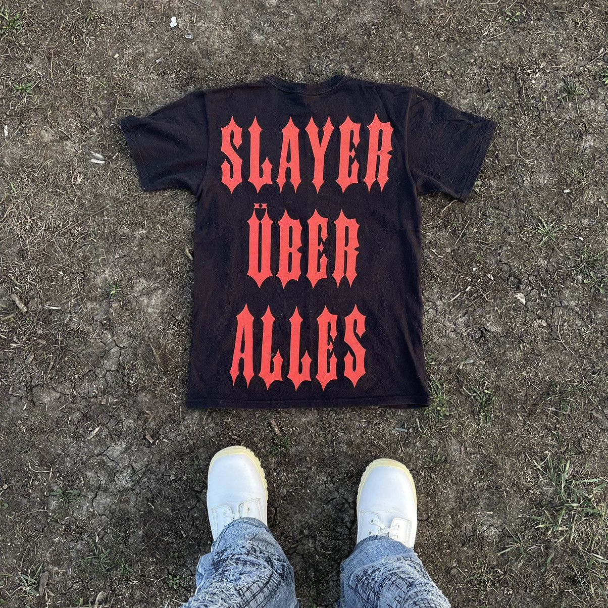 Vintage Vintage 90s Slayer Graphic Tee Horror Skull Black Washed S Size US S / EU 44-46 / 1 - 2 Thumbnail
