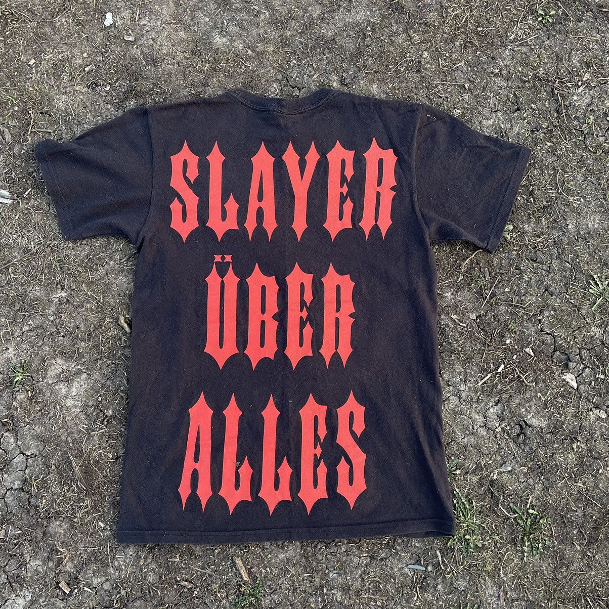 Vintage Vintage 90s Slayer Graphic Tee Horror Skull Black Washed S Size US S / EU 44-46 / 1 - 7 Thumbnail
