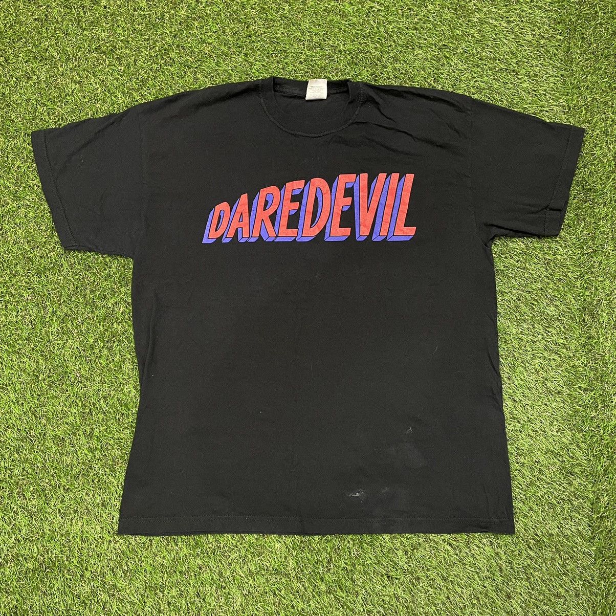 Vintage Vintage Y2K Daredevil Graphic Tee Faded Black Skate Boxy L Size US L / EU 52-54 / 3 - 1 Thumbnail
