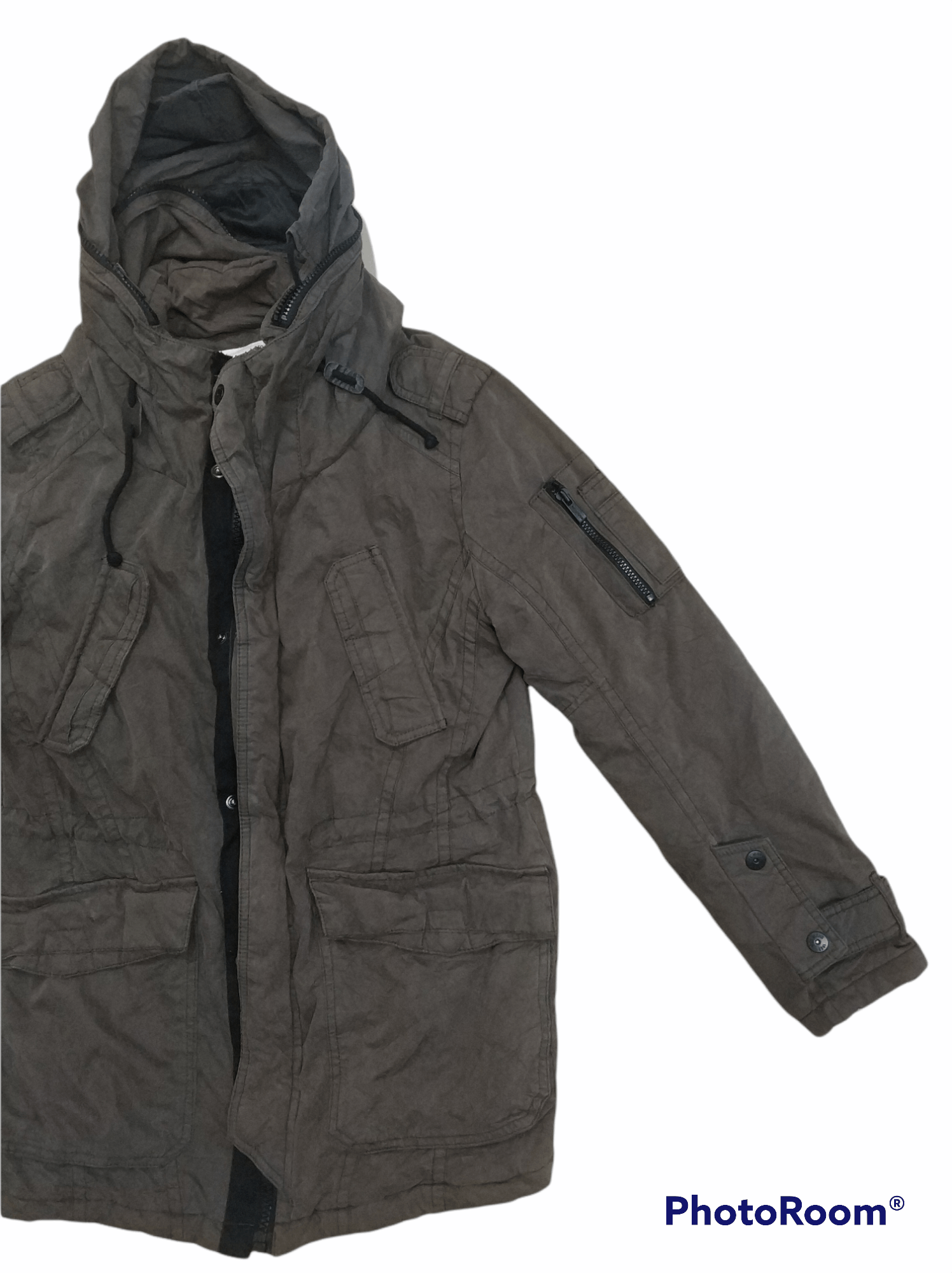 Japanese Brand 🔥TBJ Khaki Hoodie Quilted Jacket Size US M / EU 48-50 / 2 - 4 Thumbnail