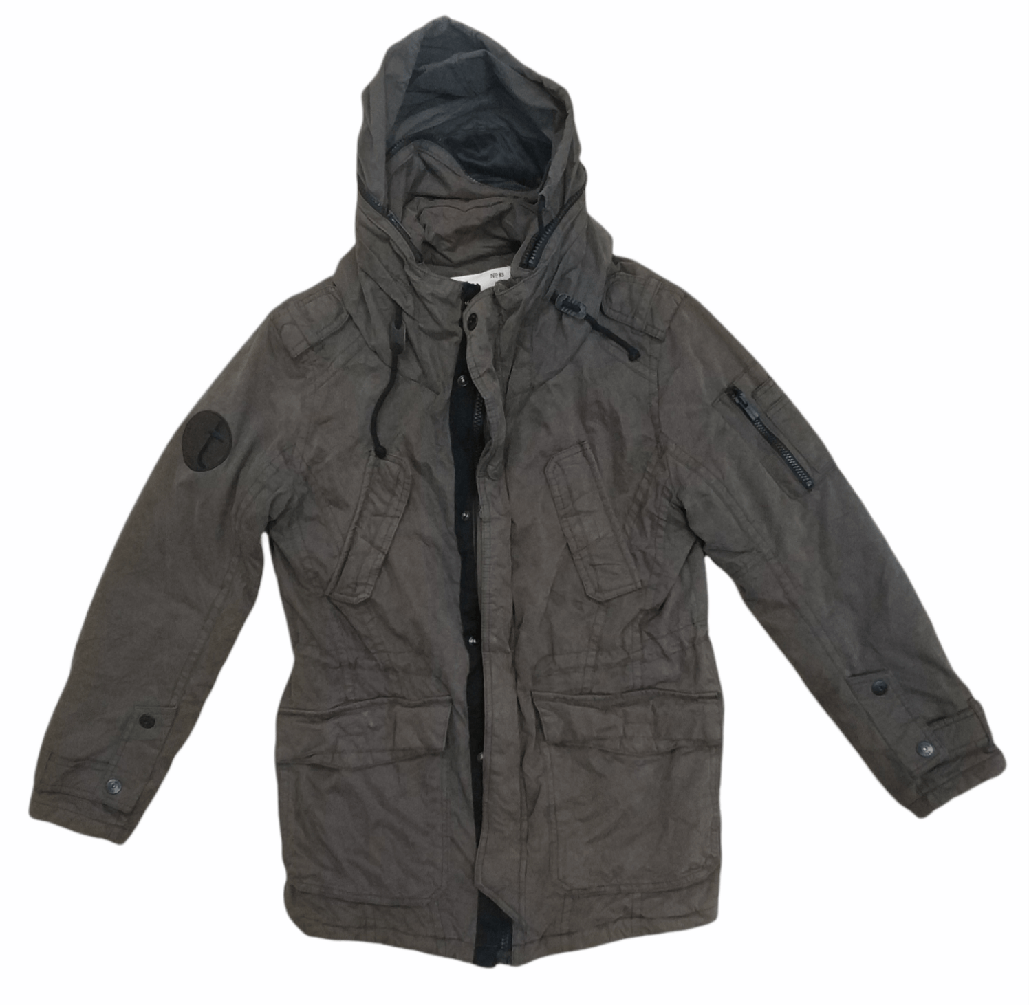 Japanese Brand 🔥TBJ Khaki Hoodie Quilted Jacket Size US M / EU 48-50 / 2 - 3 Thumbnail