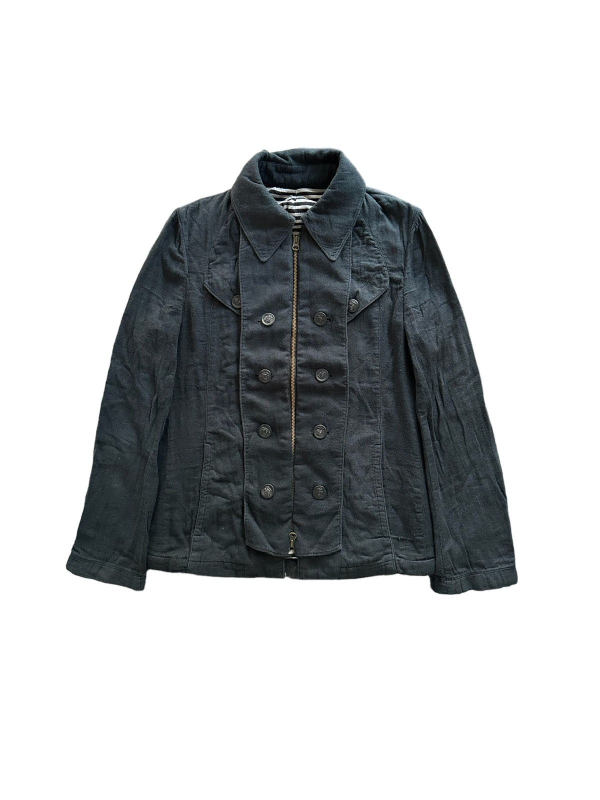 image of Archival Clothing x Ppfm 2013 Ppfm Nepoleon Zipper Jacket in Black, Men's (Size Medium)