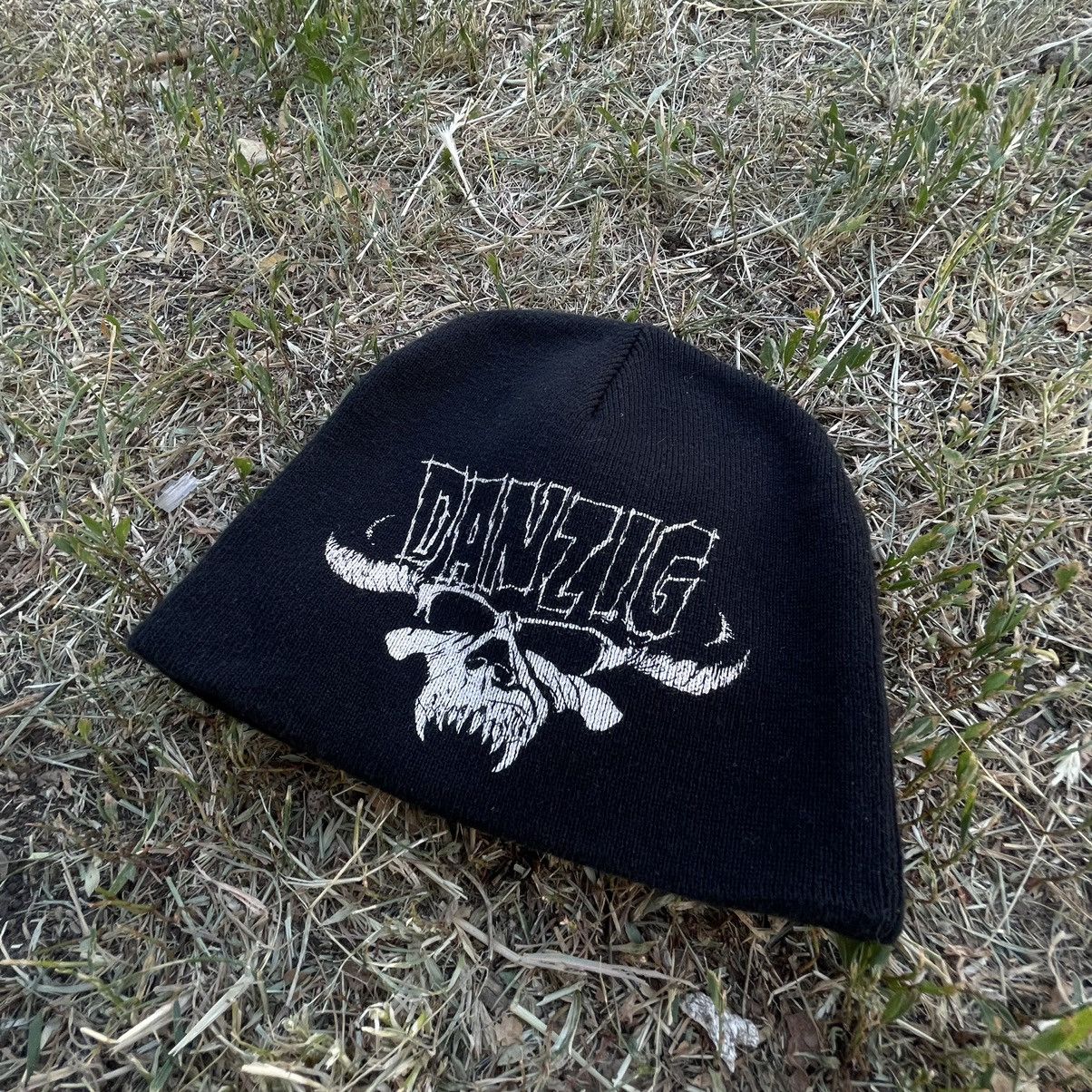 Vintage Vintage 90s Danzig Band Beanie Hat Punk Streetwear Baggy OS Size ONE SIZE - 6 Thumbnail