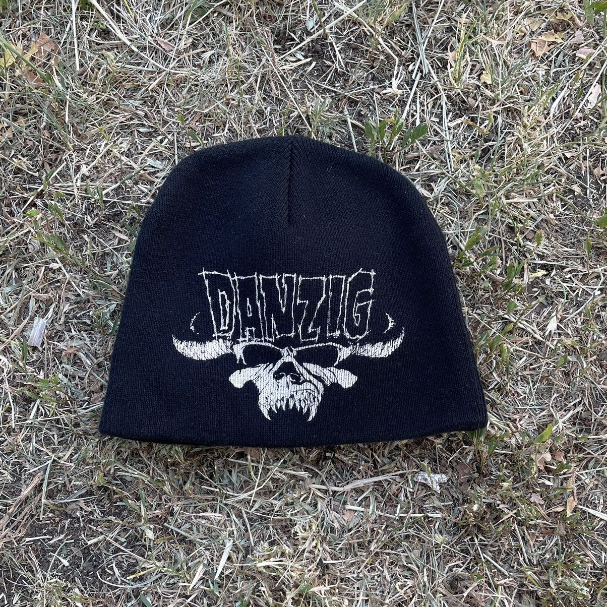 Vintage Vintage 90s Danzig Band Beanie Hat Punk Streetwear Baggy OS Size ONE SIZE - 1 Thumbnail