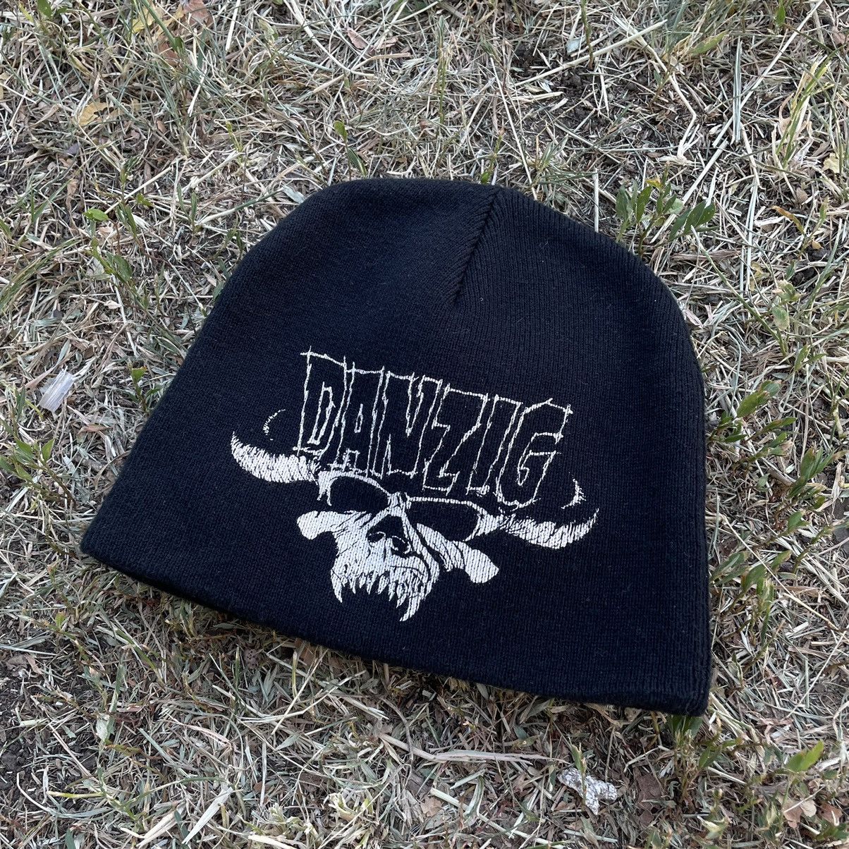 Vintage Vintage 90s Danzig Band Beanie Hat Punk Streetwear Baggy OS Size ONE SIZE - 2 Thumbnail