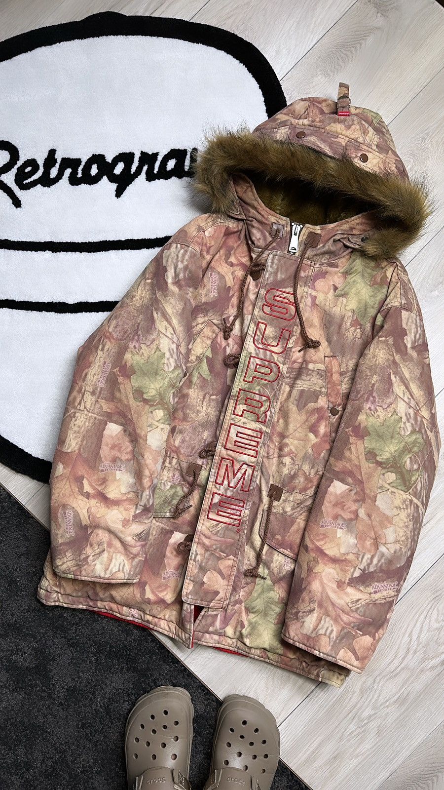 image of Hype x Supreme Crazy Realtree Timber Camo Supreme N-3B Parka Advantage 19Aw, Men's (Size Small)