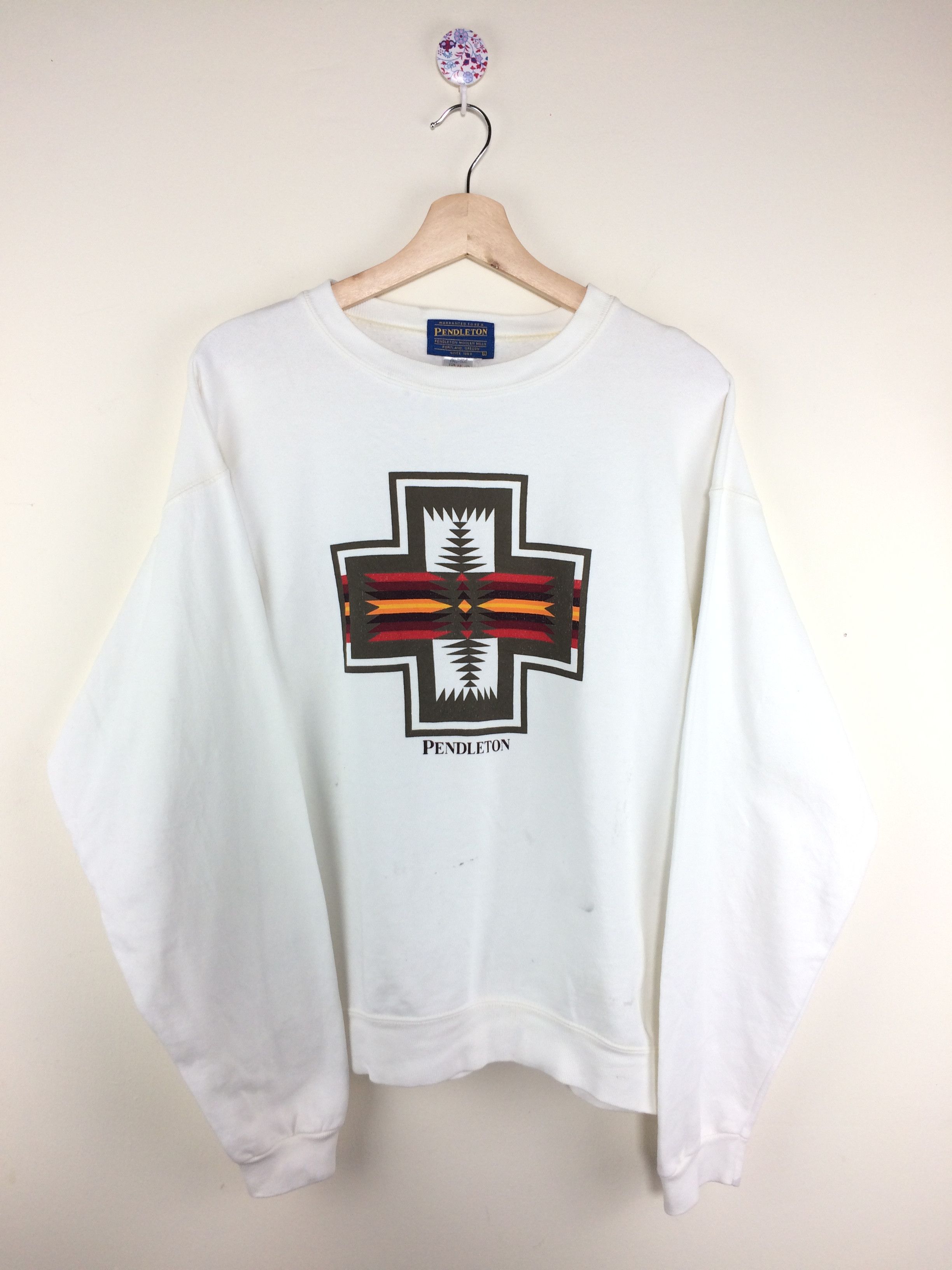 Pendleton × Vintage Vintage 90's Pendleton Navajo Crewneck Sweatshirt Size US L / EU 52-54 / 3 - 1 Thumbnail