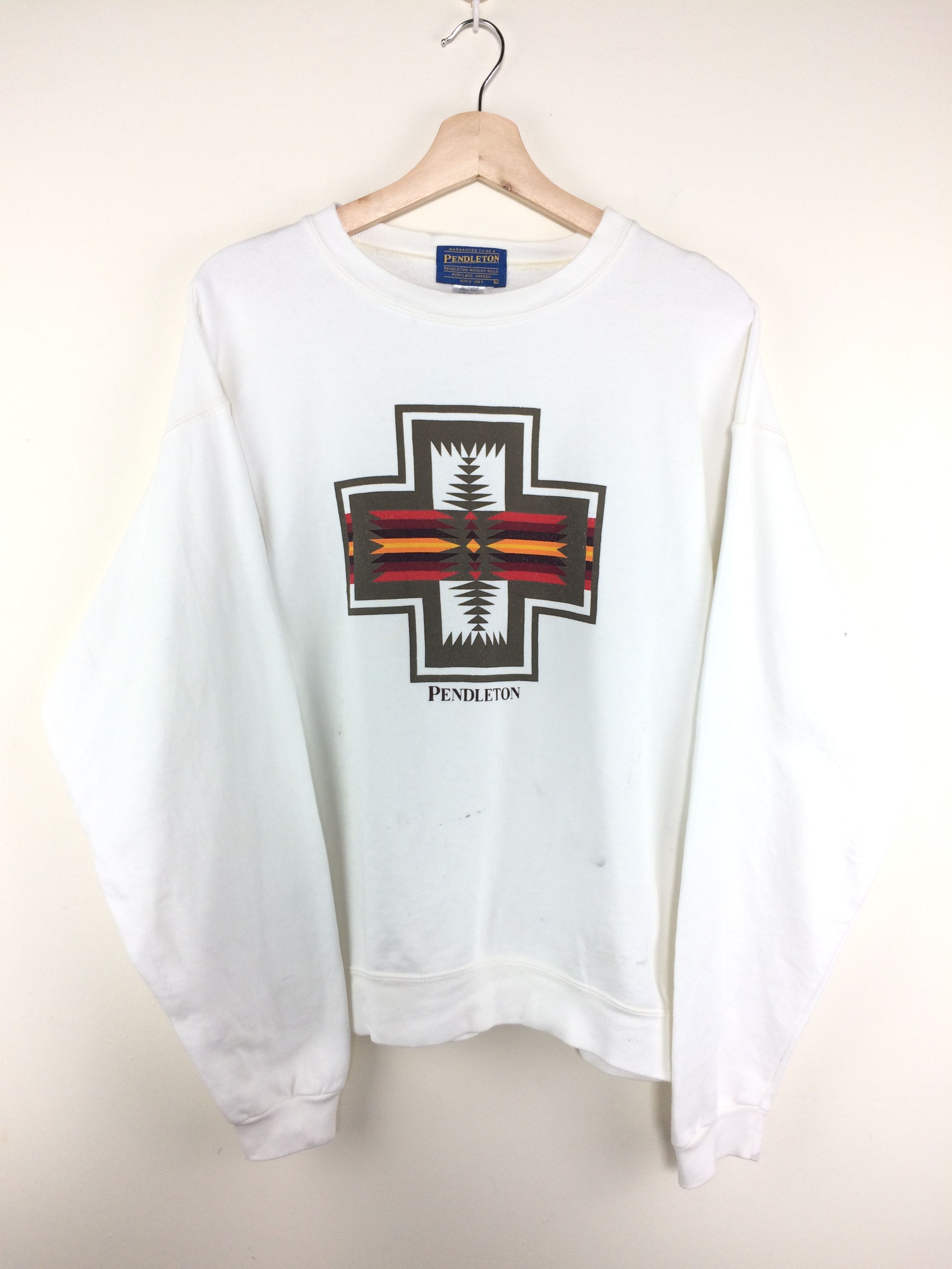 Pendleton × Vintage Vintage 90's Pendleton Navajo Crewneck Sweatshirt Size US L / EU 52-54 / 3 - 2 Thumbnail