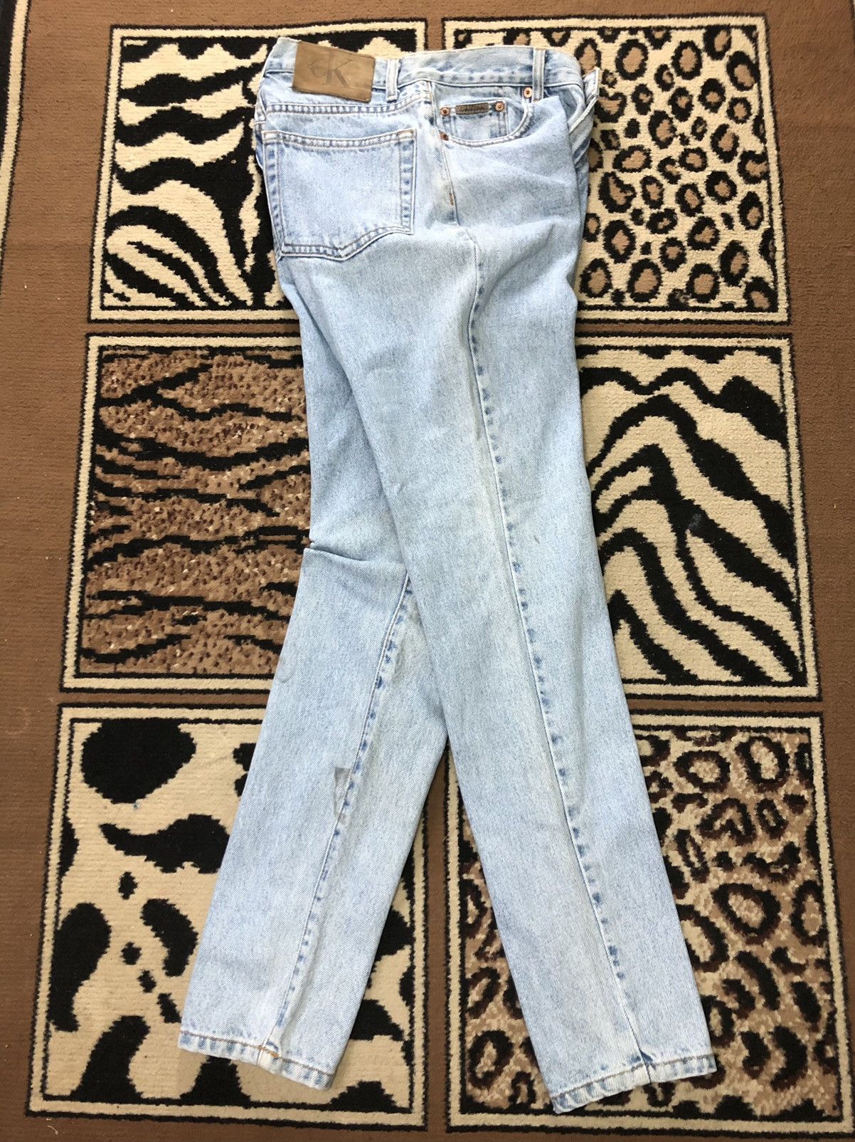Calvin Klein × Vintage RARE 🔥VINTAGE 80s CALVIN KLEIN BLUE WASH MADE IN USA 🇺🇸 Size US 26 / EU 42 - 6 Thumbnail