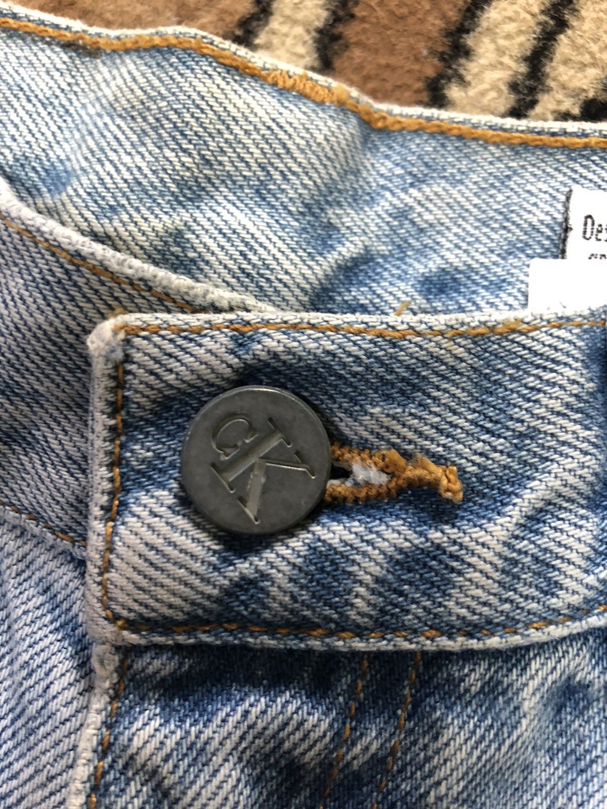 Calvin Klein × Vintage RARE 🔥VINTAGE 80s CALVIN KLEIN BLUE WASH MADE IN USA 🇺🇸 Size US 26 / EU 42 - 9 Thumbnail