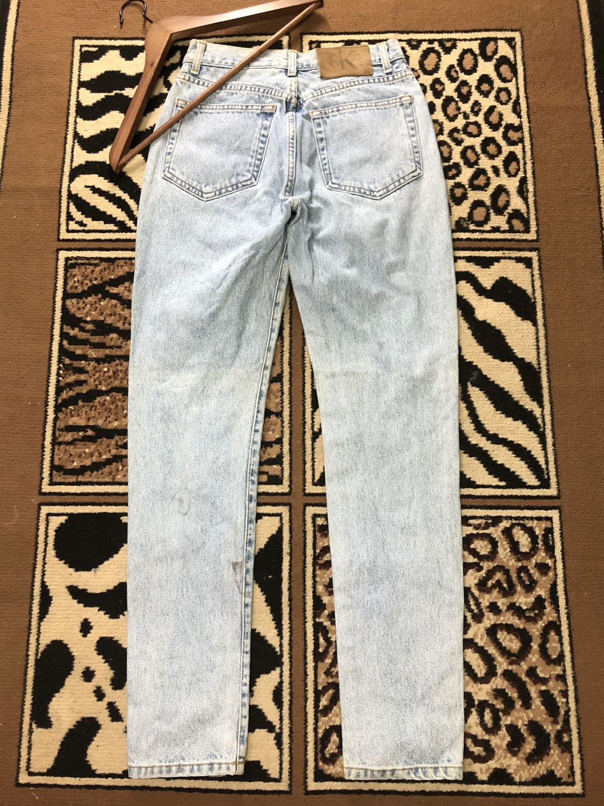 Calvin Klein × Vintage RARE 🔥VINTAGE 80s CALVIN KLEIN BLUE WASH MADE IN USA 🇺🇸 Size US 26 / EU 42 - 4 Thumbnail