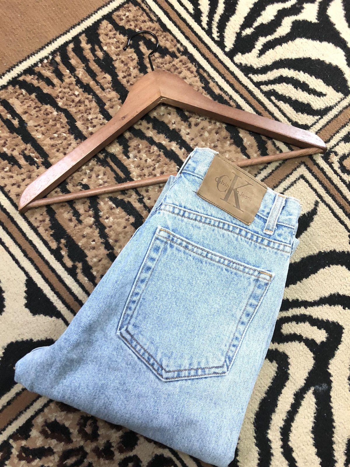 Calvin Klein × Vintage RARE 🔥VINTAGE 80s CALVIN KLEIN BLUE WASH MADE IN USA 🇺🇸 Size US 26 / EU 42 - 1 Thumbnail