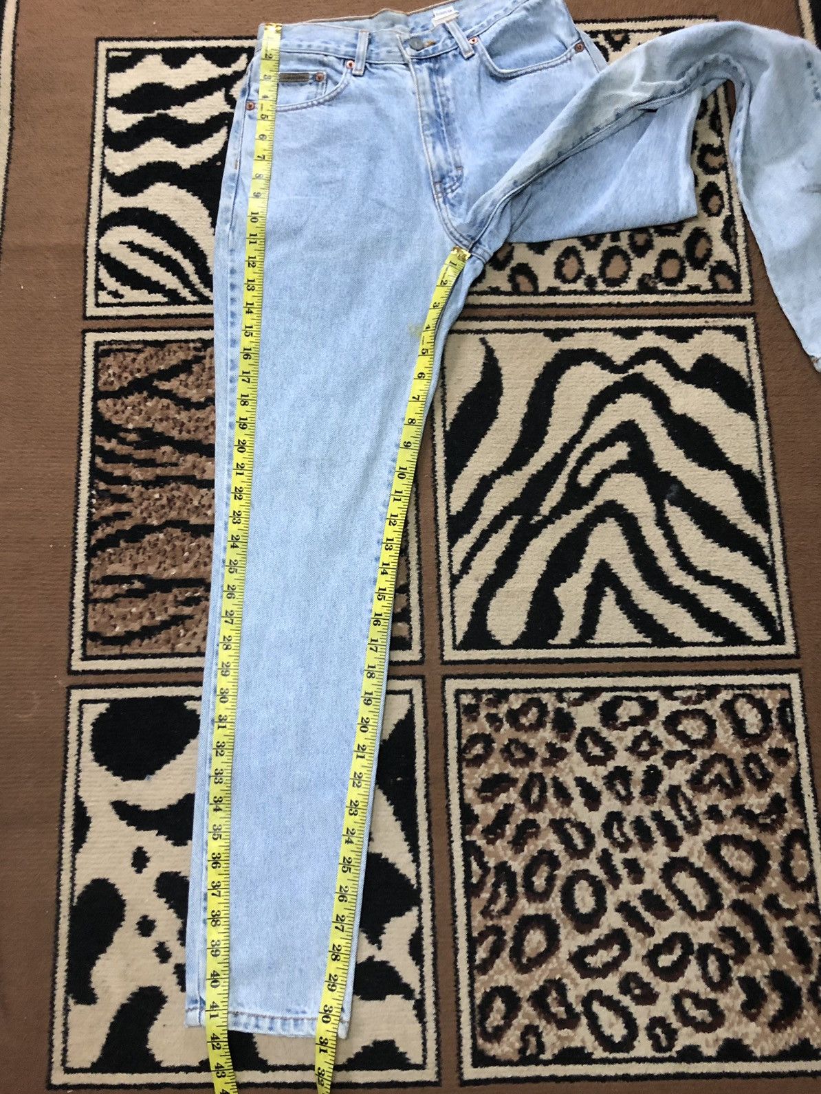 Calvin Klein × Vintage RARE 🔥VINTAGE 80s CALVIN KLEIN BLUE WASH MADE IN USA 🇺🇸 Size US 26 / EU 42 - 16 Thumbnail