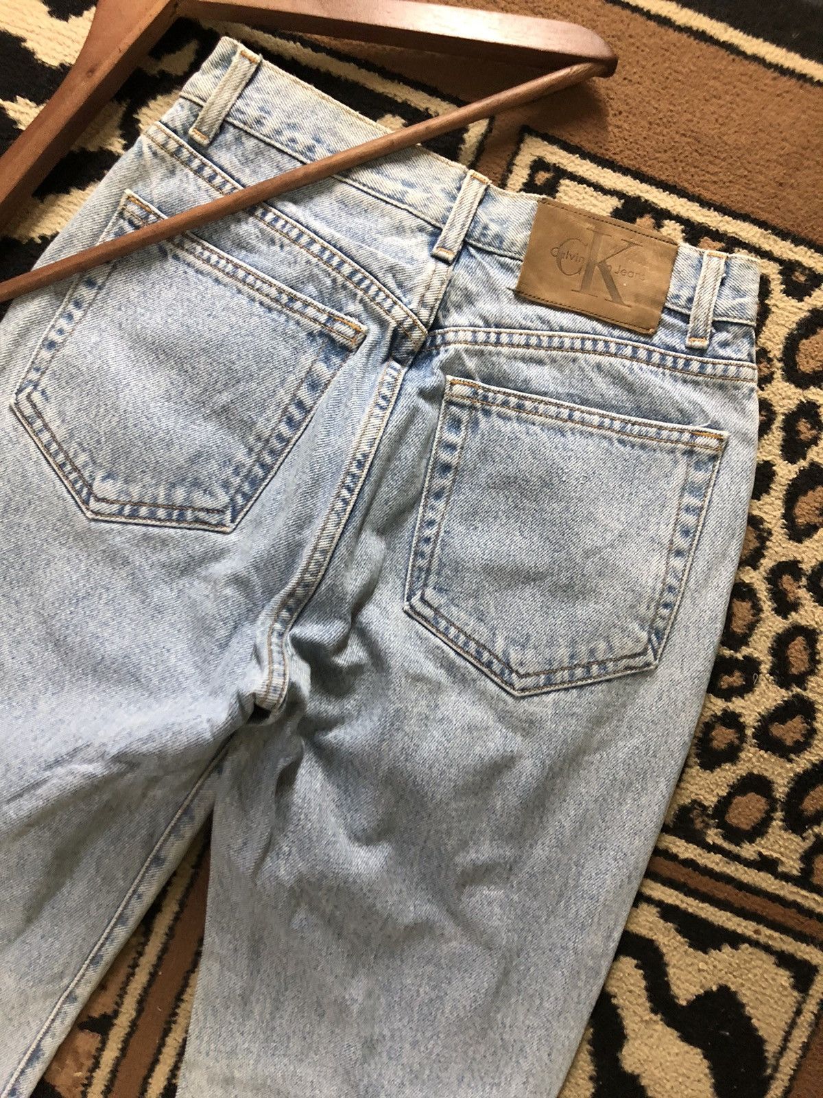 Calvin Klein × Vintage RARE 🔥VINTAGE 80s CALVIN KLEIN BLUE WASH MADE IN USA 🇺🇸 Size US 26 / EU 42 - 3 Thumbnail