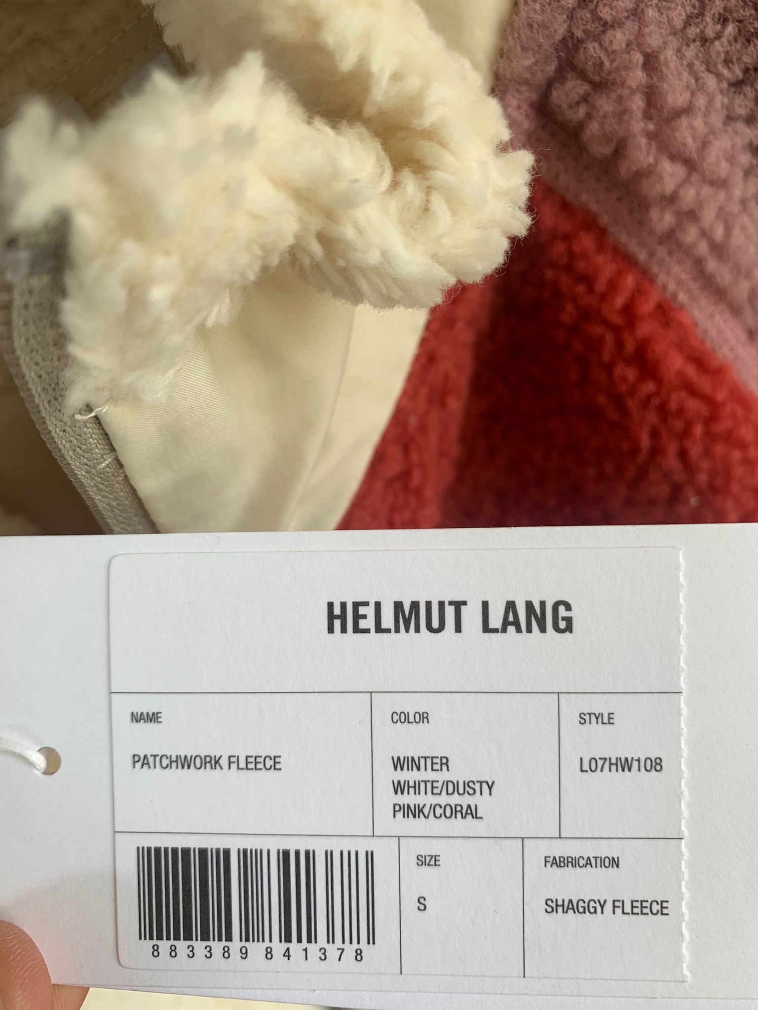 Helmut Lang Patcheork Shaggy Fleece in Multicolor Size US S / EU 44-46 / 1 - 15 Thumbnail