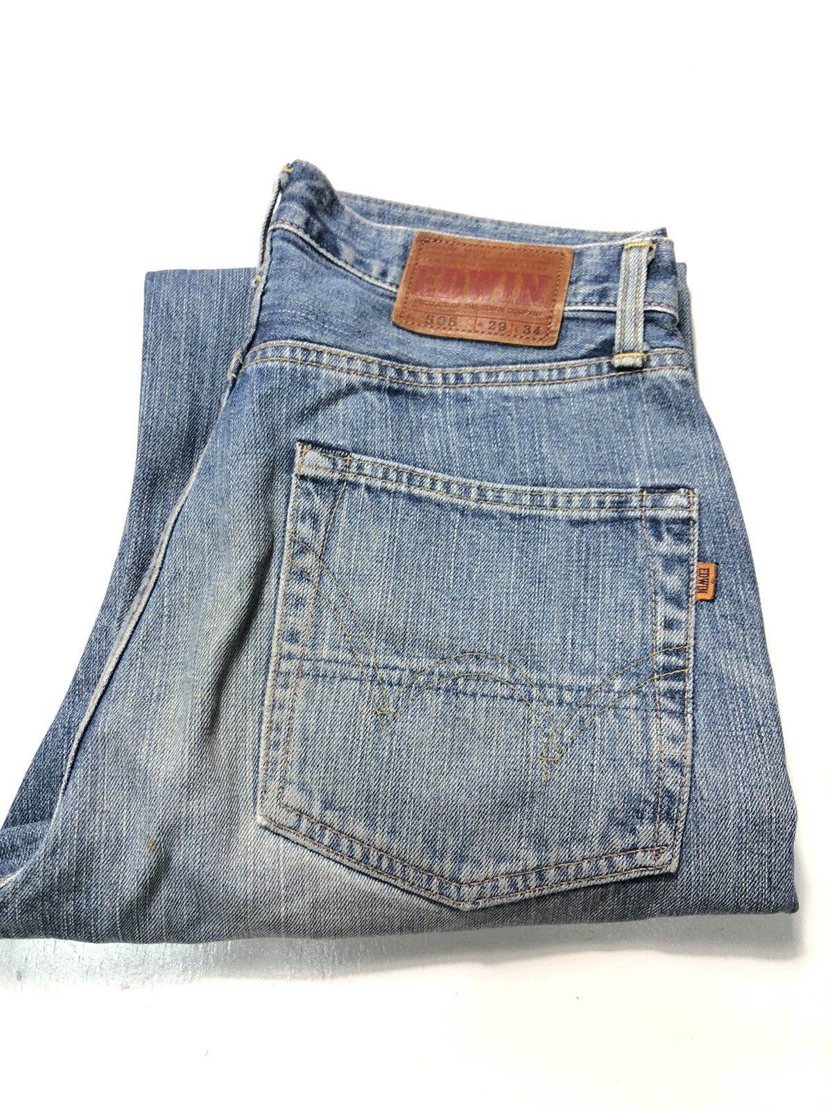 Edwin × Salvage × Vintage VINTAGE EDWIN SELVEDGE BLUE WASH DENIM Size US 30 / EU 46 - 18 Thumbnail