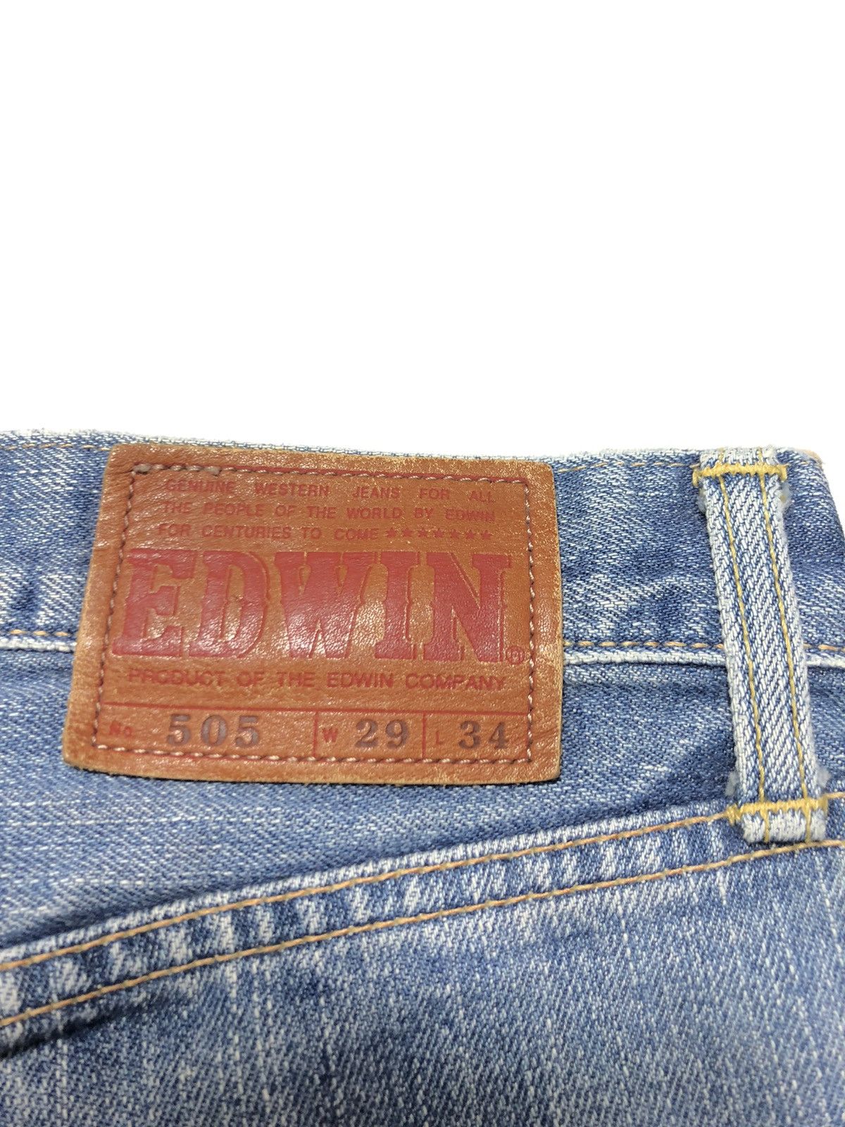 Edwin × Salvage × Vintage VINTAGE EDWIN SELVEDGE BLUE WASH DENIM Size US 30 / EU 46 - 12 Thumbnail