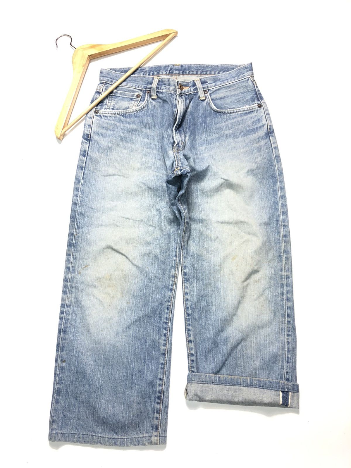 Edwin × Salvage × Vintage VINTAGE EDWIN SELVEDGE BLUE WASH DENIM Size US 30 / EU 46 - 1 Thumbnail