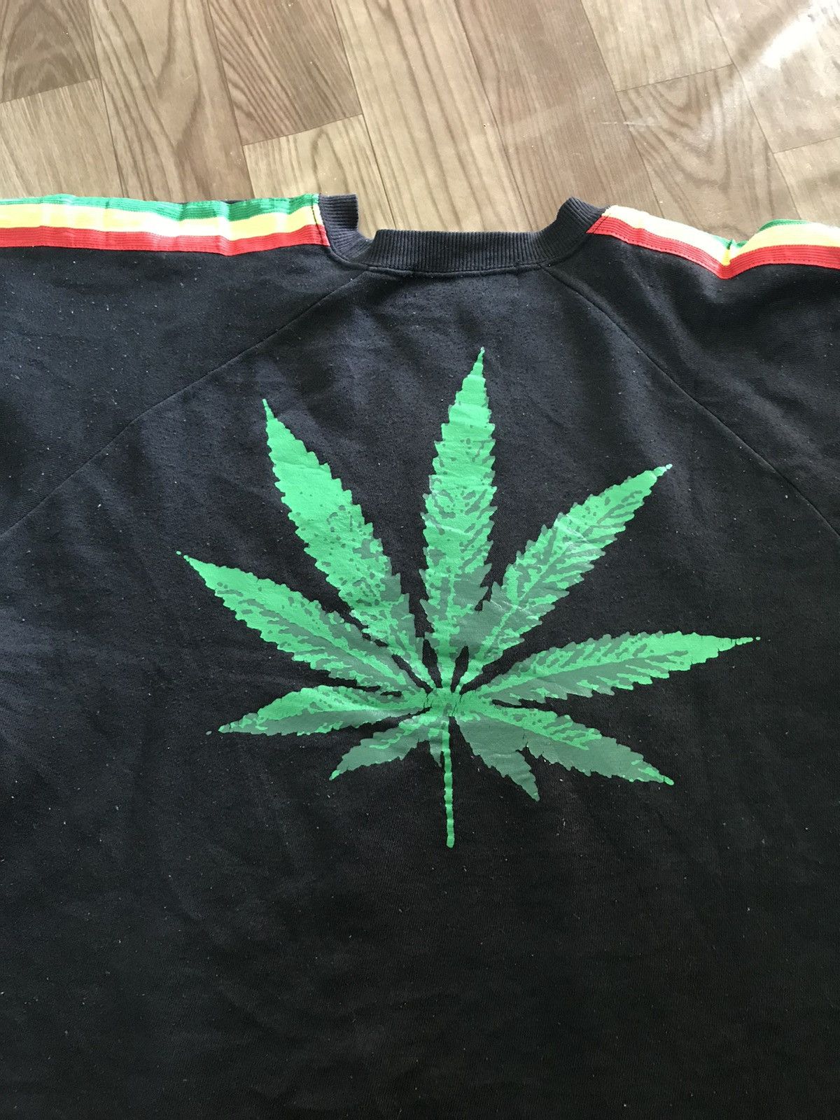 Bob Marley × Vintage VINTAGE RASTA CANNABIS BIG LOGO SWEATSHIRT Size US M / EU 48-50 / 2 - 3 Thumbnail
